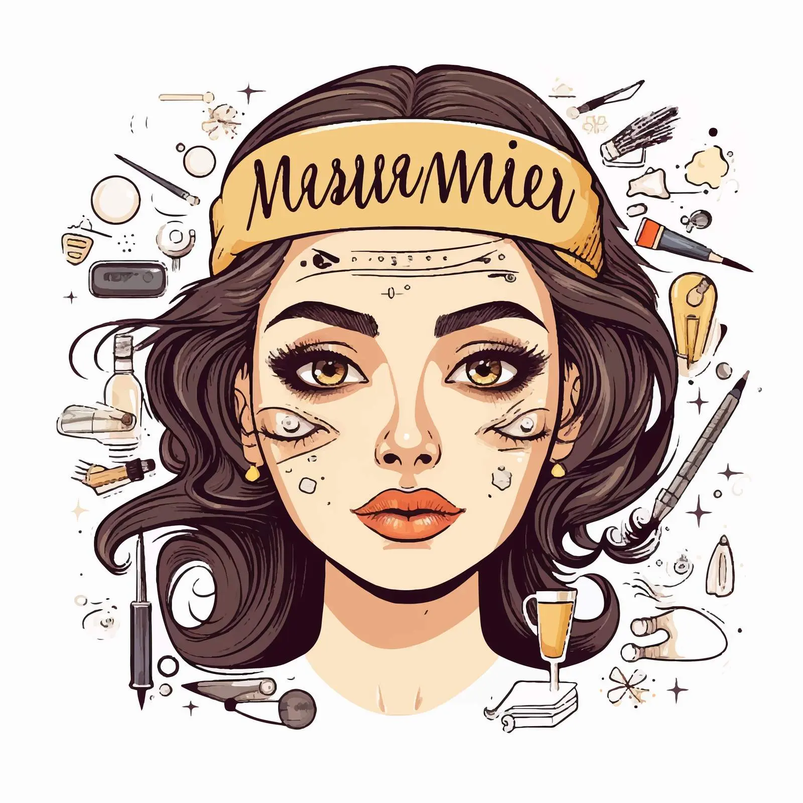 Handwritten Microblading Eyebrow Typography Vector — free download from Dotvec