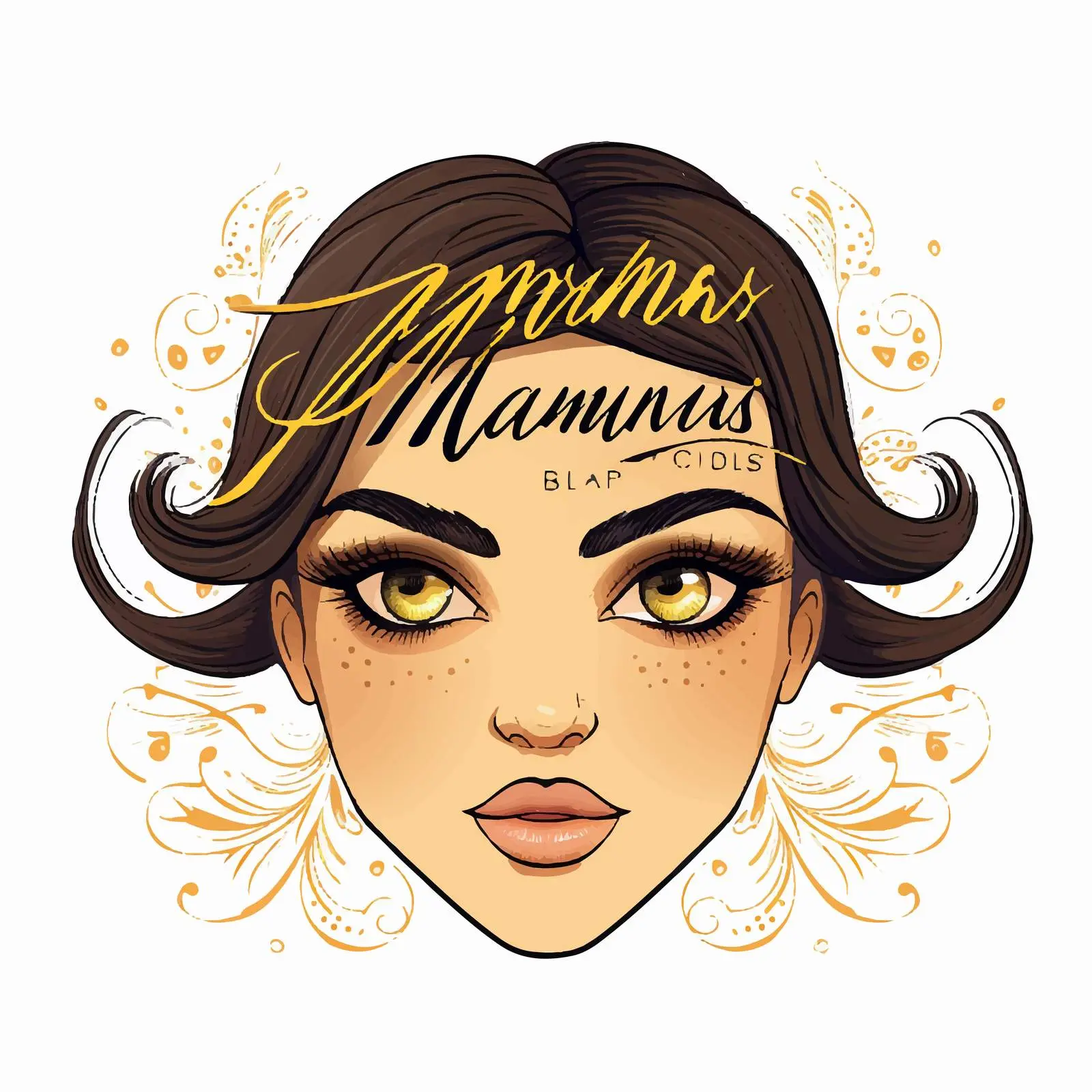 Elegant Handwritten Eyebrow Logo Design — free download from Dotvec