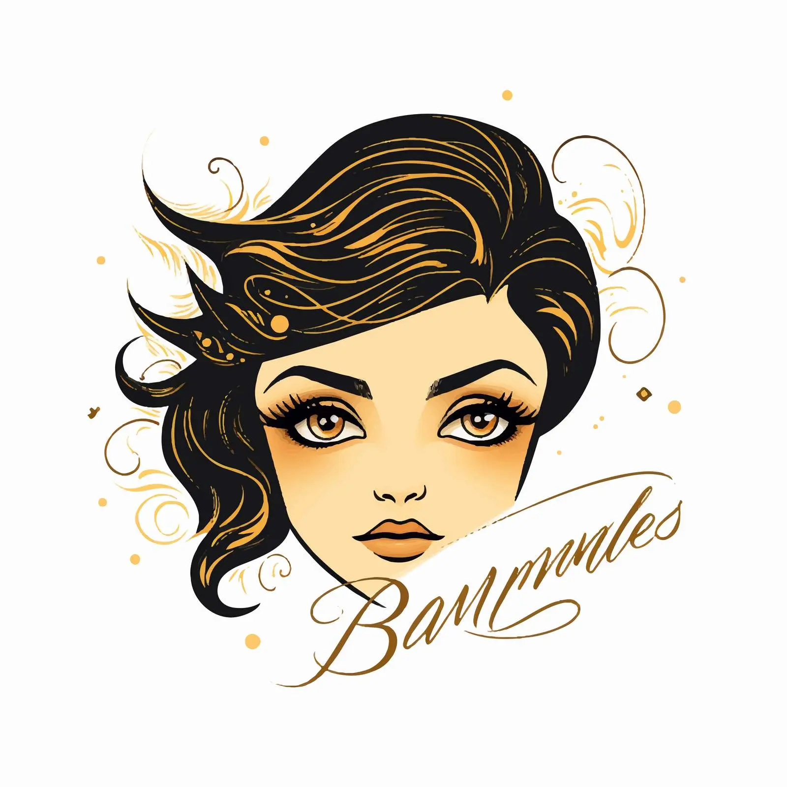 Elegant Handwritten Eyebrow Logo Design — free download from Dotvec