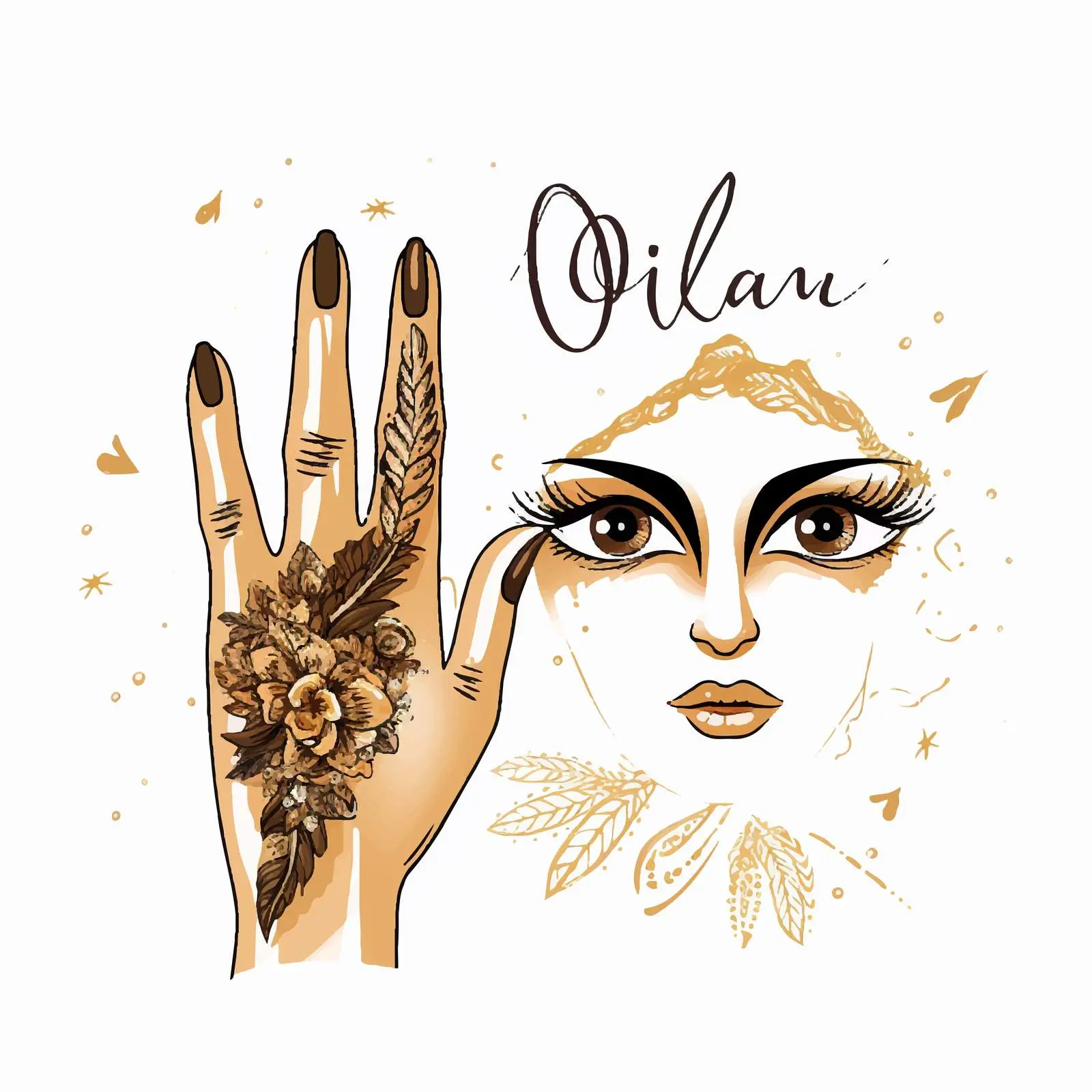 Handwritten Eyebrow Inscription with Gloved Hands — free download from Dotvec