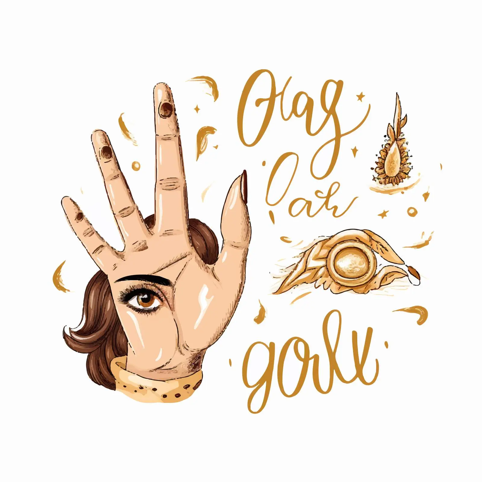 Handwritten Eyebrow Design with Gloved Hands — free download from Dotvec