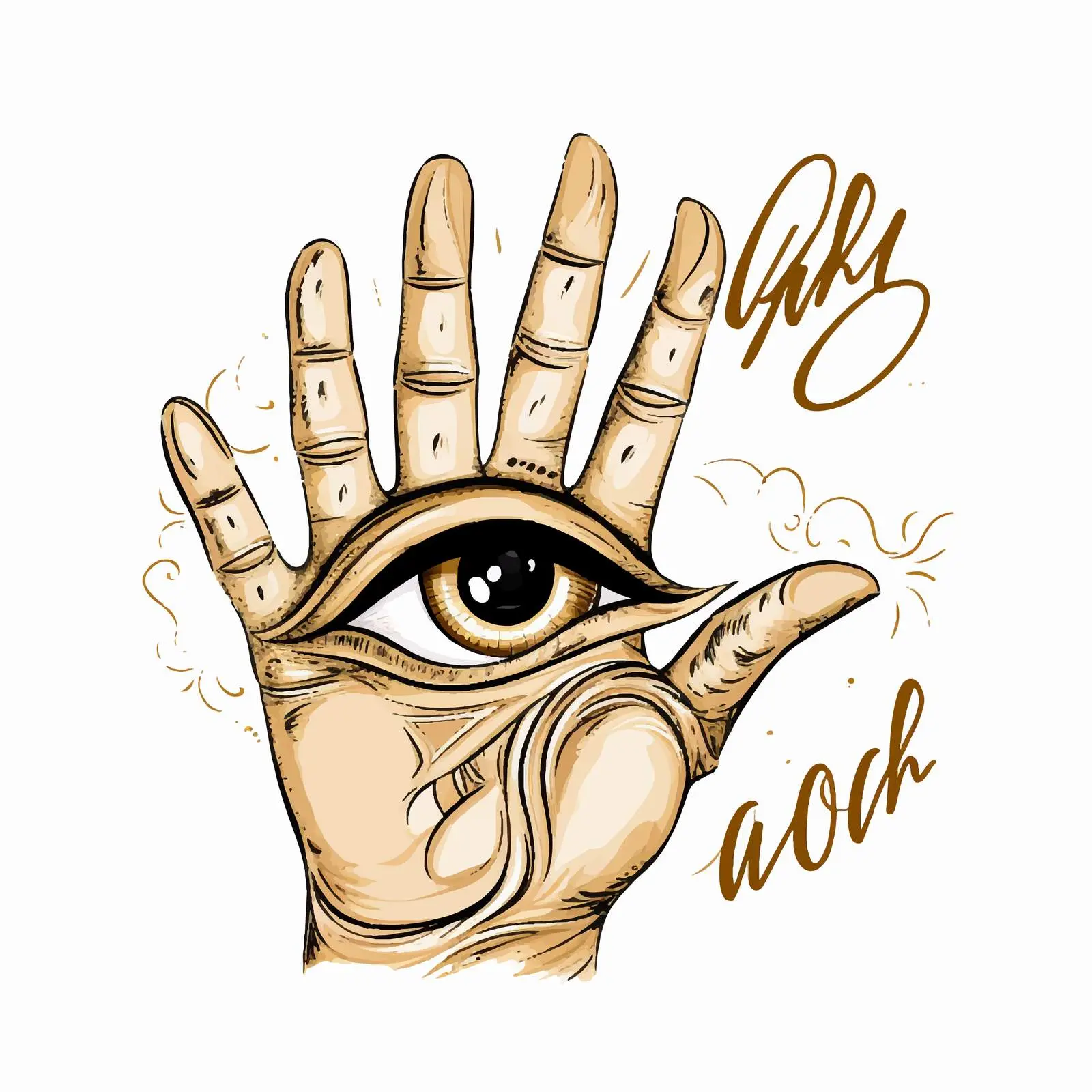 Handwritten Eyebrows Design with Gloved Hands — free download from Dotvec