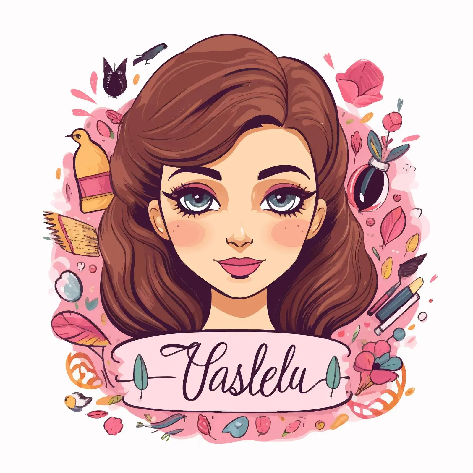 Cute Girl Beauty Eyelash Extension Vector Art — free download from Dotvec