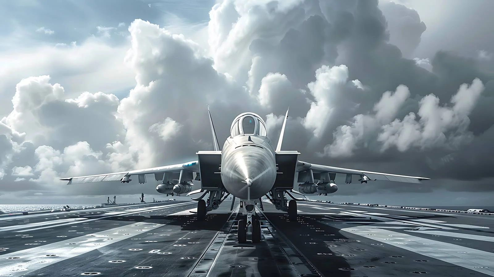 F-14 Jet Fighter on Carrier Deck — free download from Dotvec