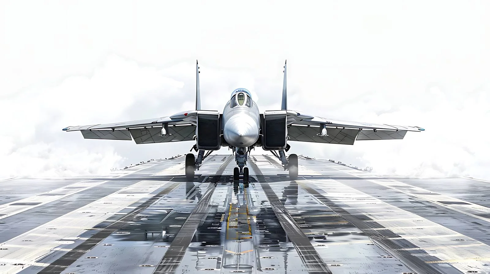 F-14 Fighter Jet Ready on Carrier Deck — free download from Dotvec