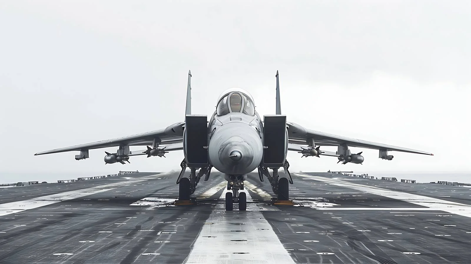 F-14 Fighter Jet on Carrier Deck — free download from Dotvec