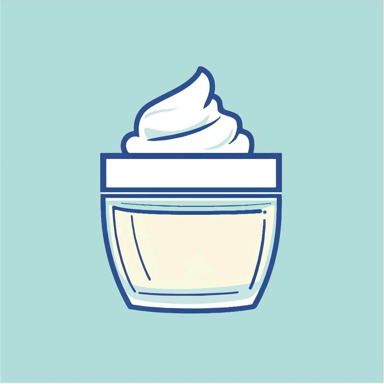 Flat Linear Icon of Face Cream Jar — free download from Dotvec