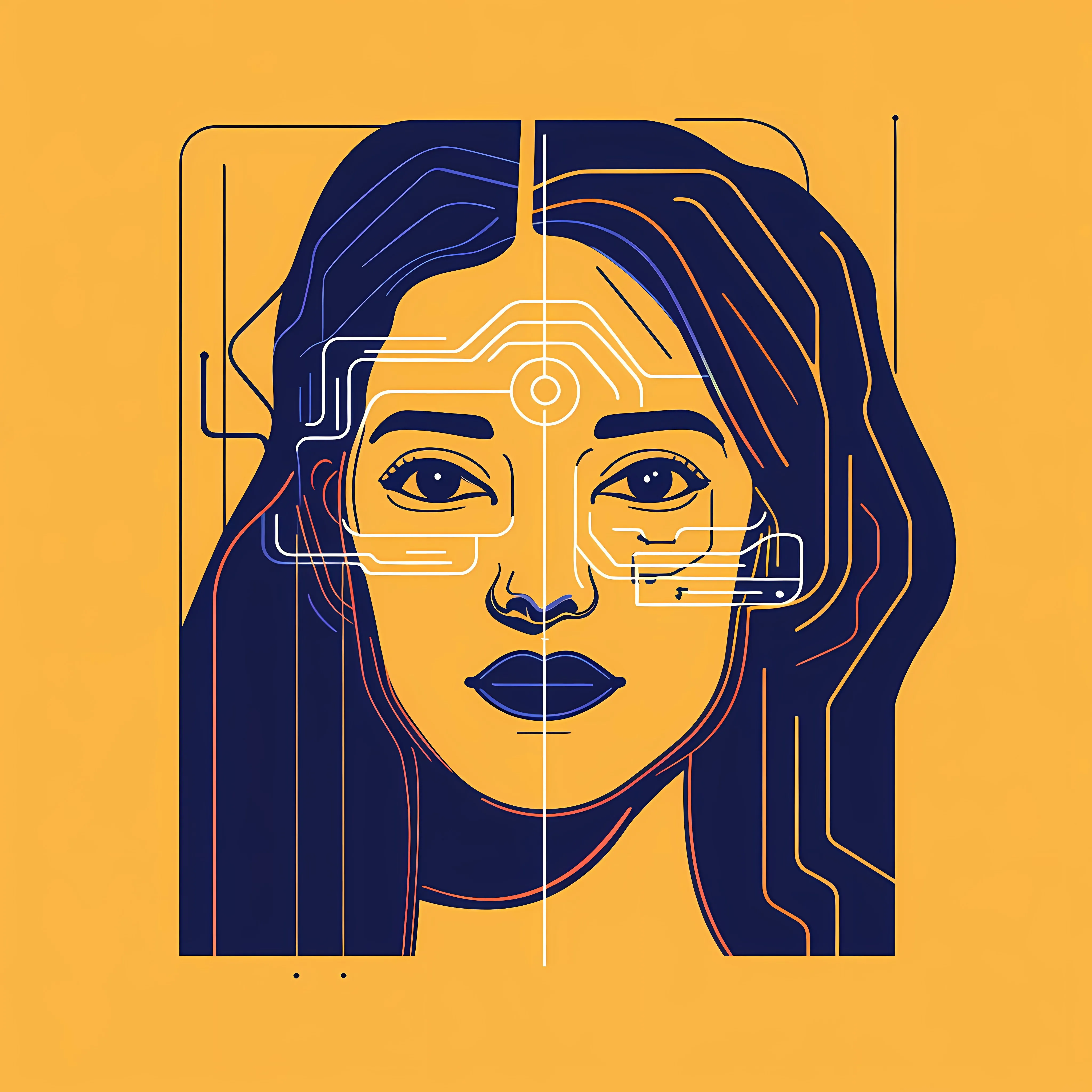 Face Recognition Security Vector Illustration – free data protection image from Dotvec