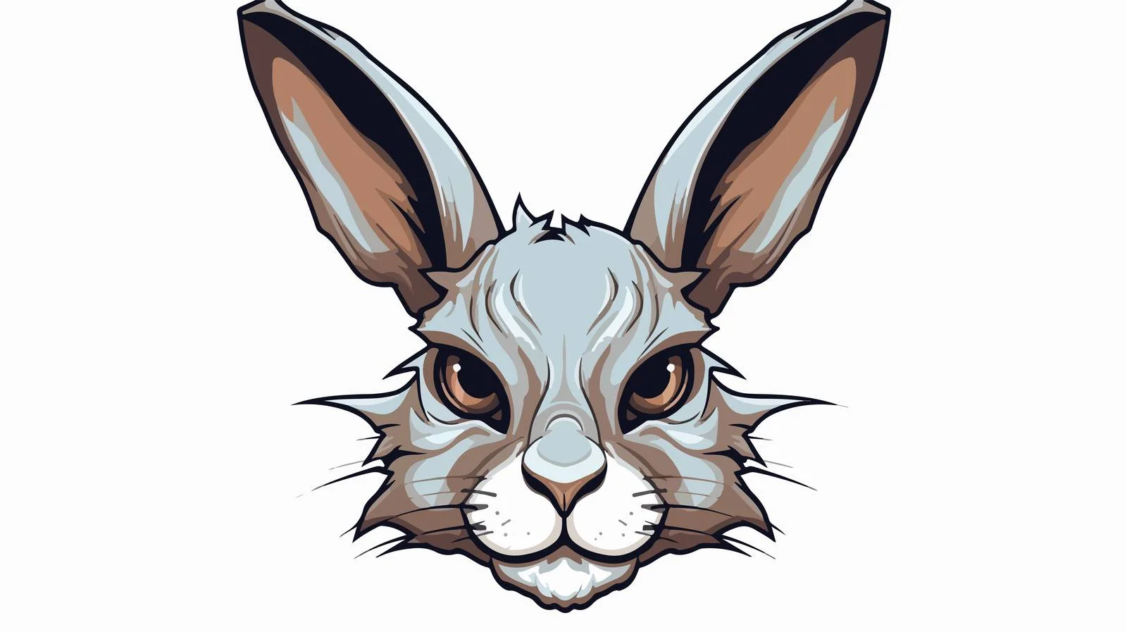 Rabbit Portrait Cartoon Vector Illustration — free download from Dotvec