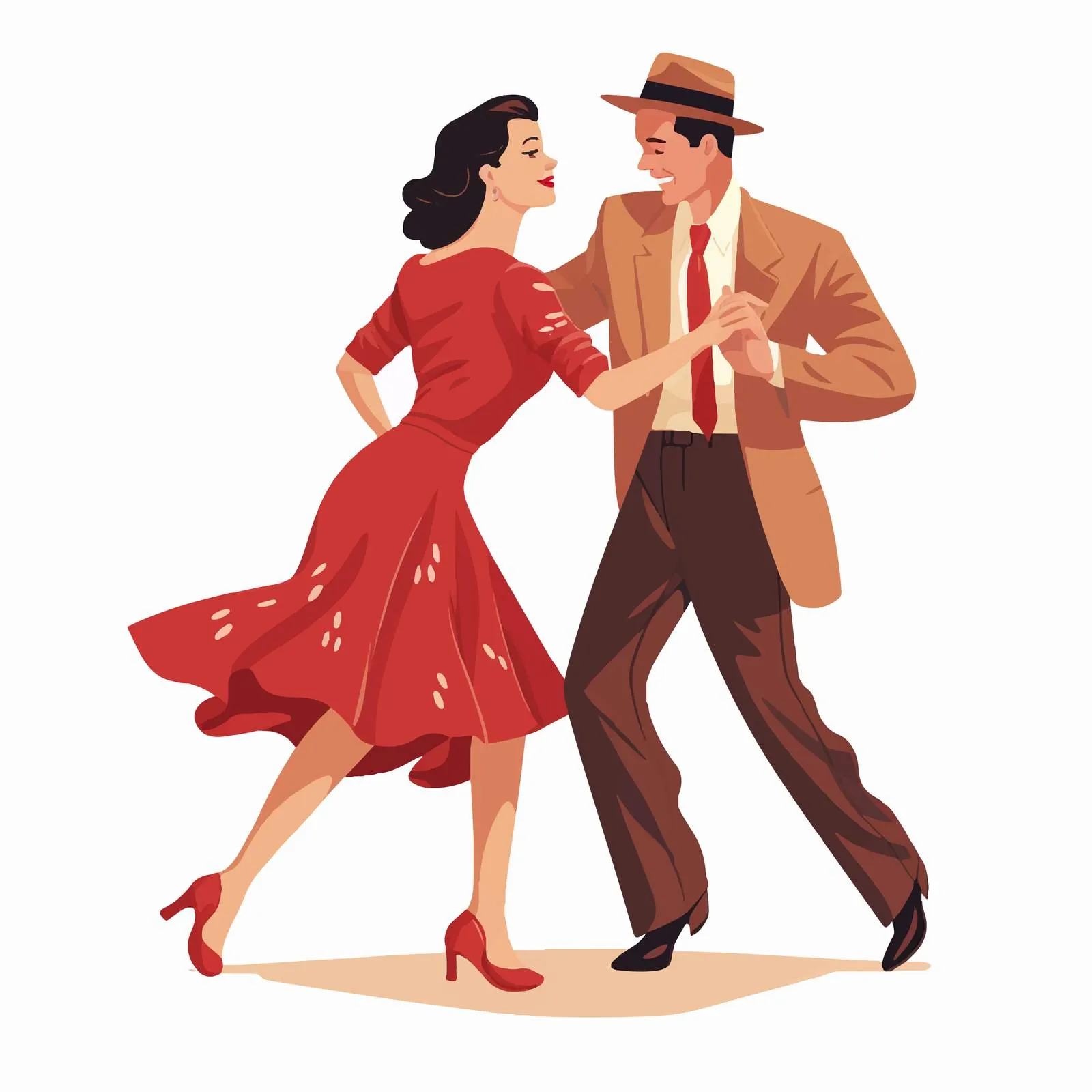 Faceless Dancers Holding Hands in Lindy Hop — free download from Dotvec