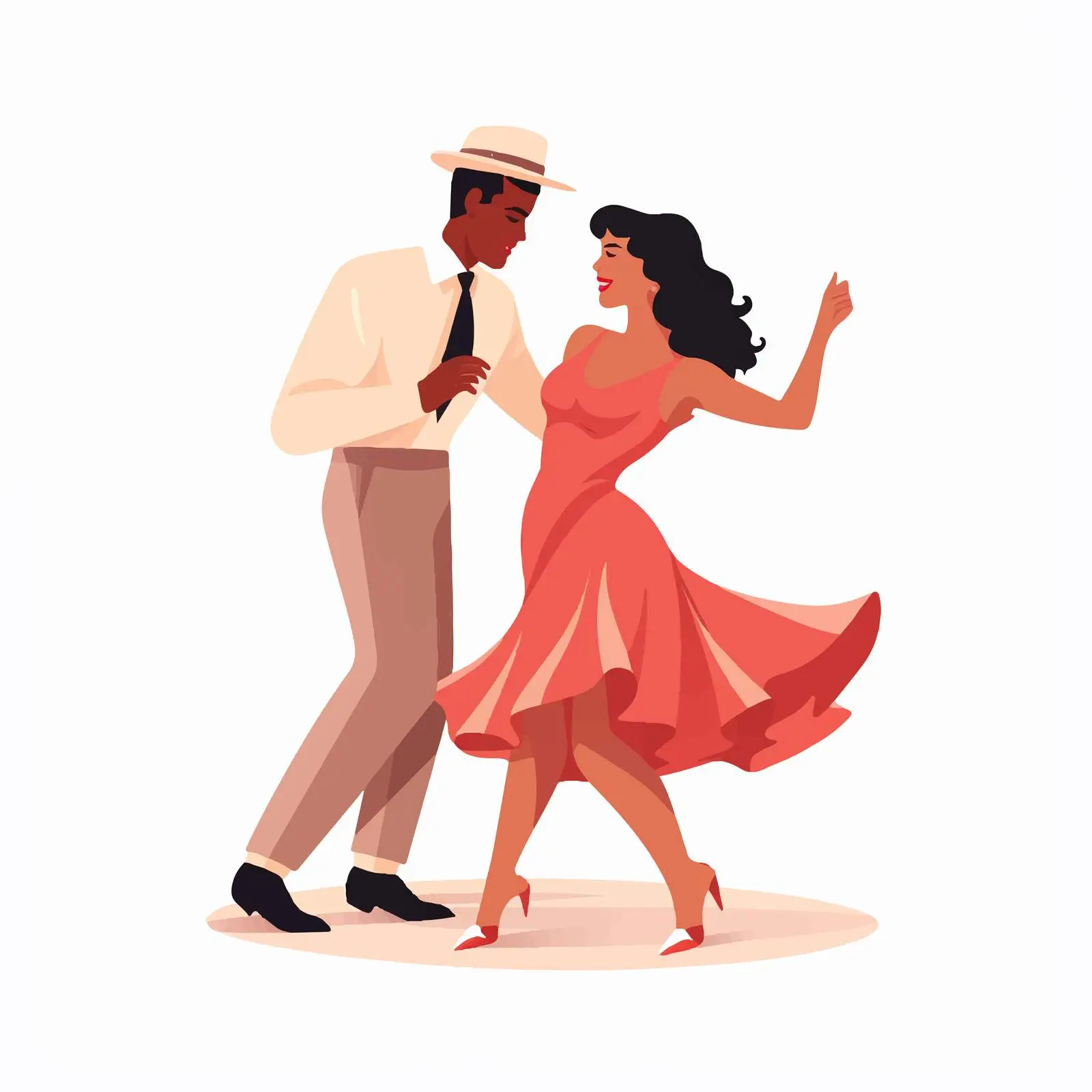 Faceless People Dancing Lindy Hop Together — free download from Dotvec