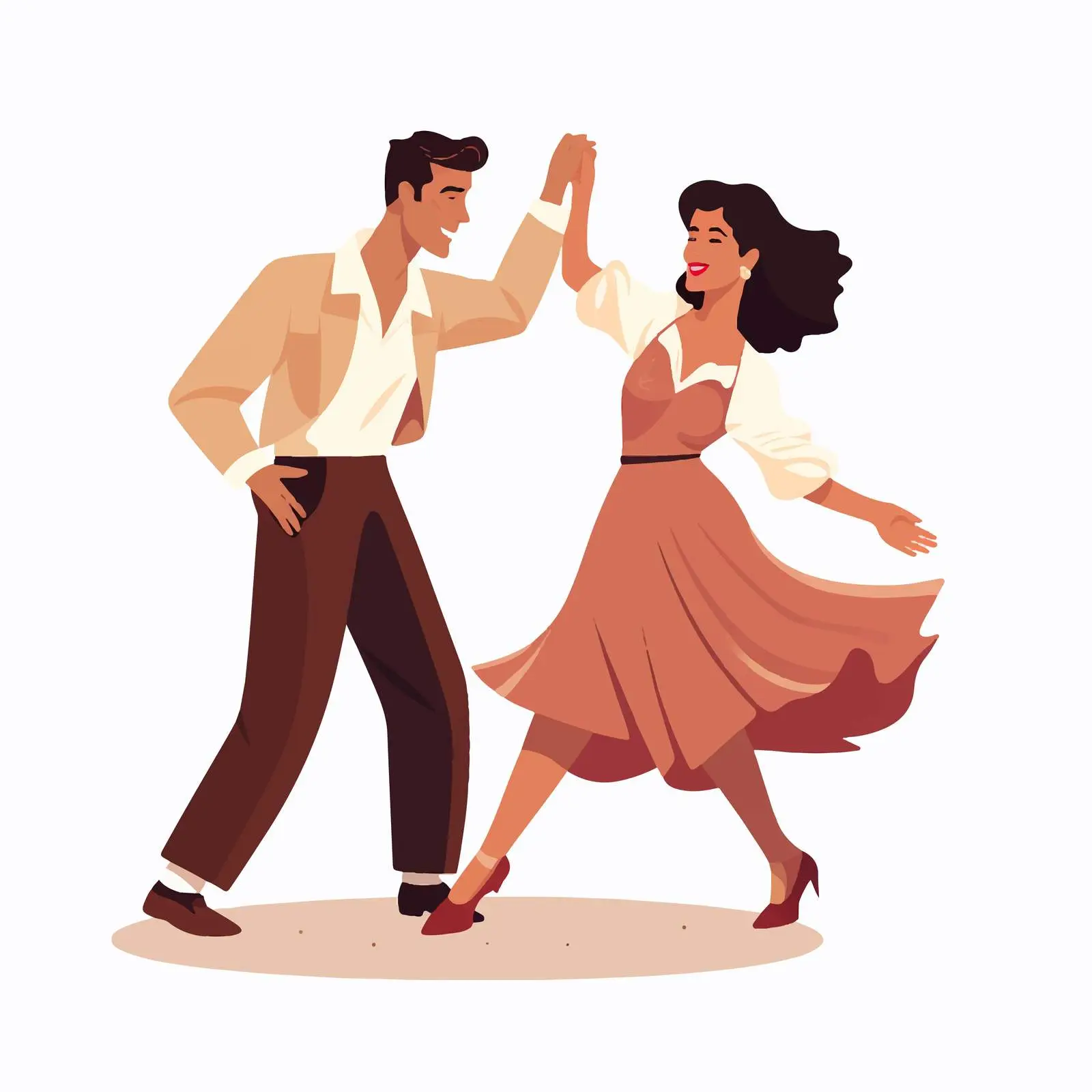 Faceless People Dancing Lindy Hop Together — free download from Dotvec