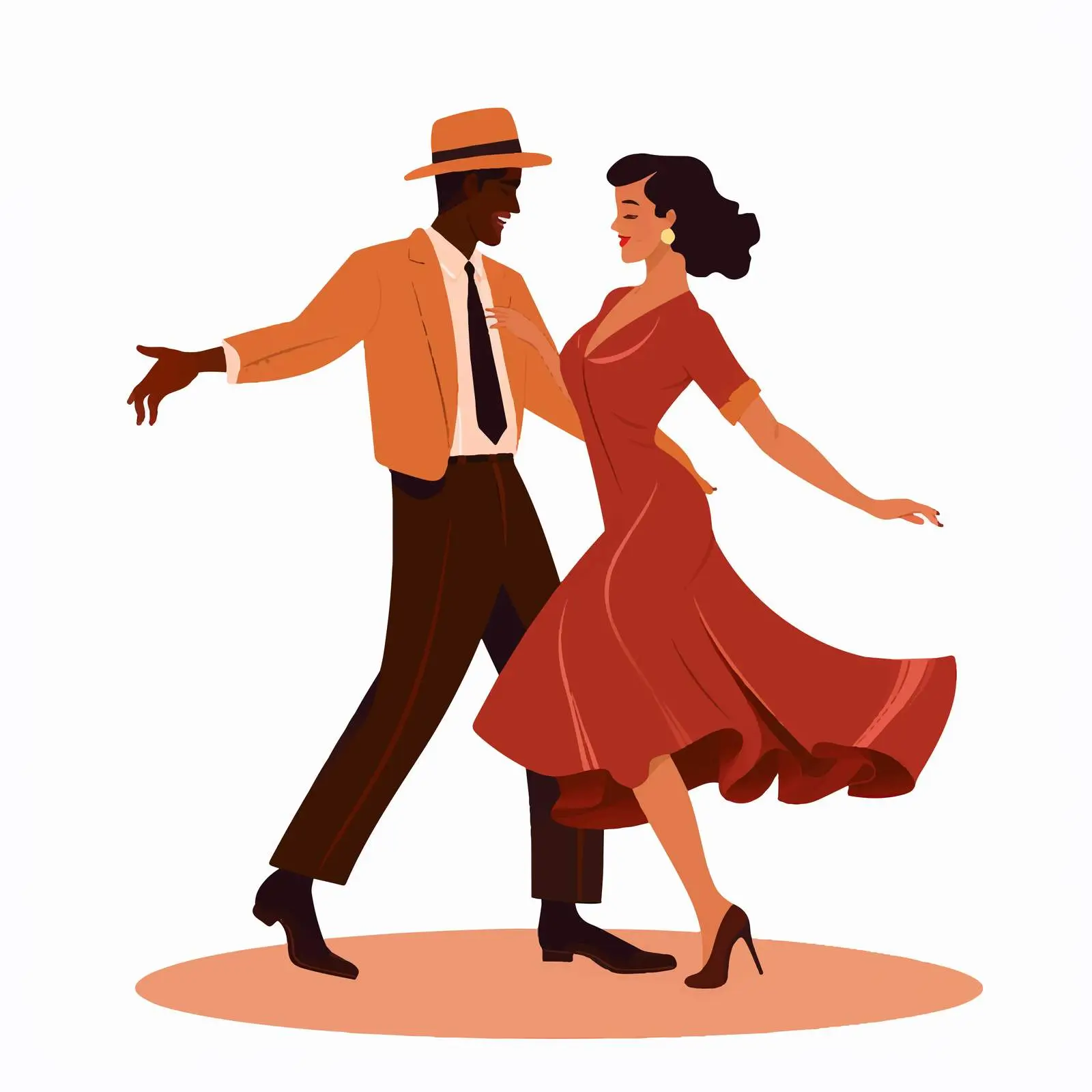 Faceless People Dancing Lindy Hop Together — free download from Dotvec