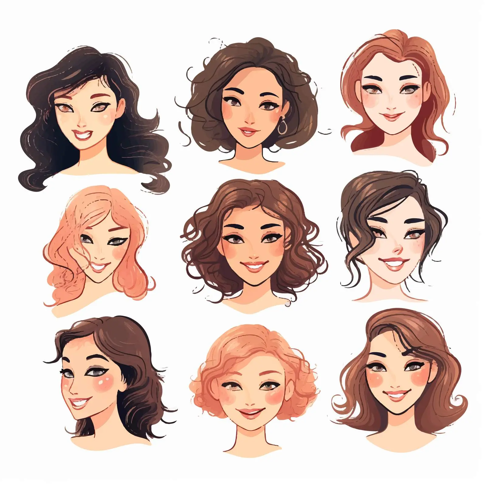 Happy Girls with Perfect Skin Portraits – free facial care image from Dotvec