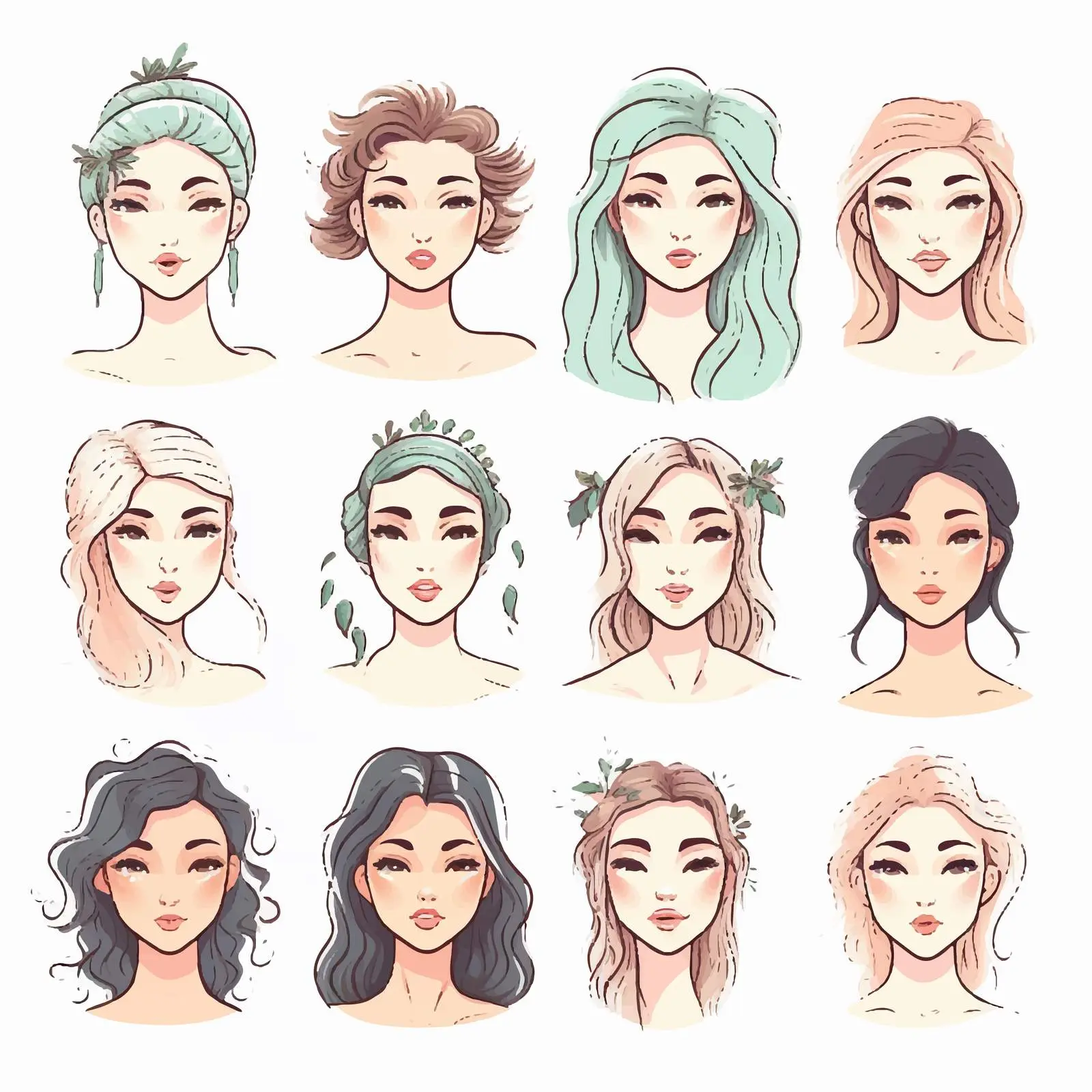 Happy Girls with Perfect Skin Portraits – free facial care image from Dotvec