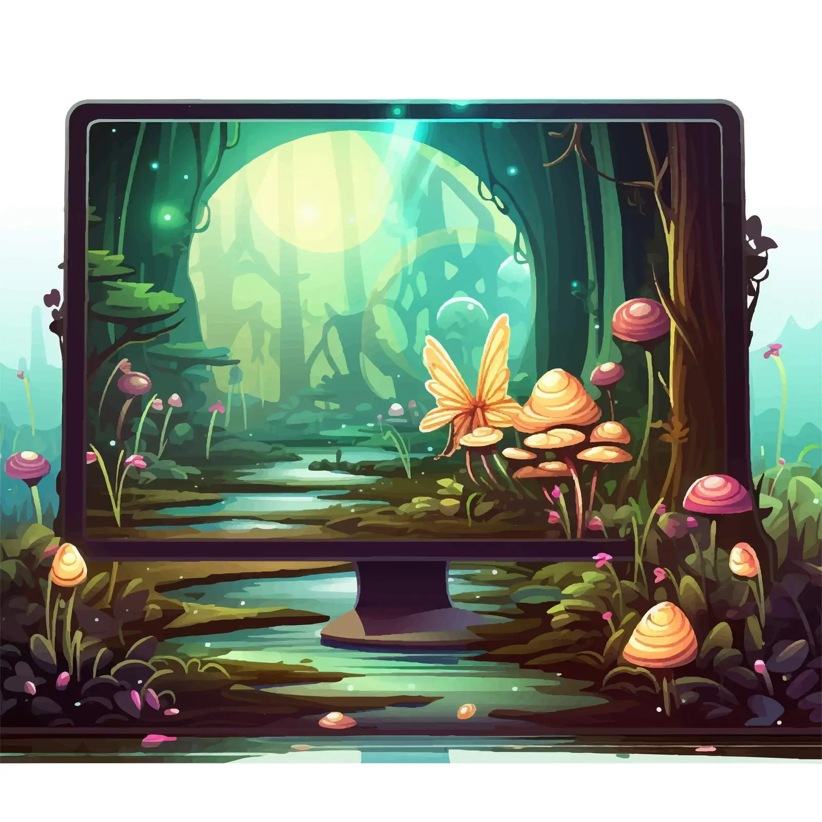Fairy Scene Desktop Background Illustration — free download from Dotvec