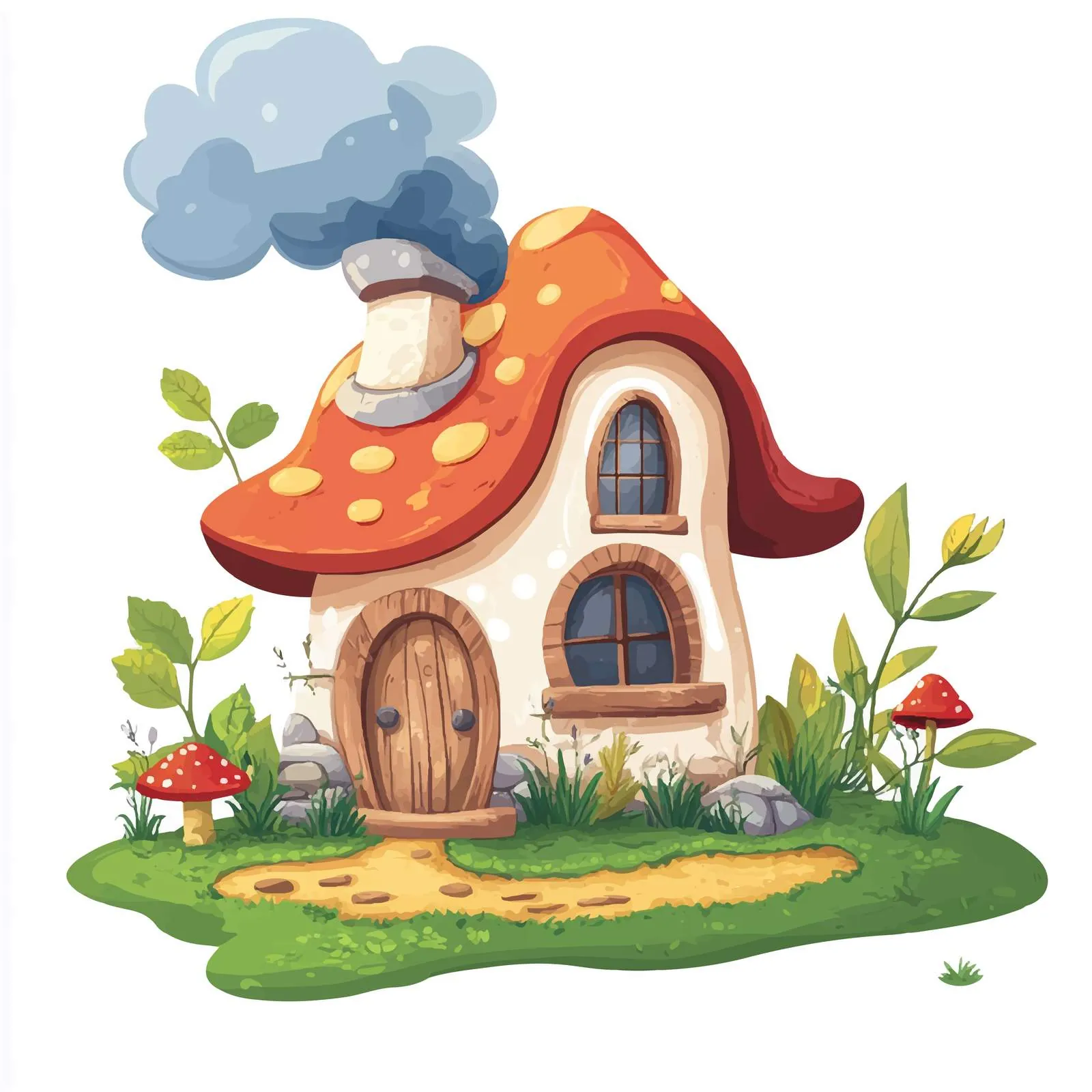 Cute Fairy Tale Dwarf House Vector Design — free download from Dotvec