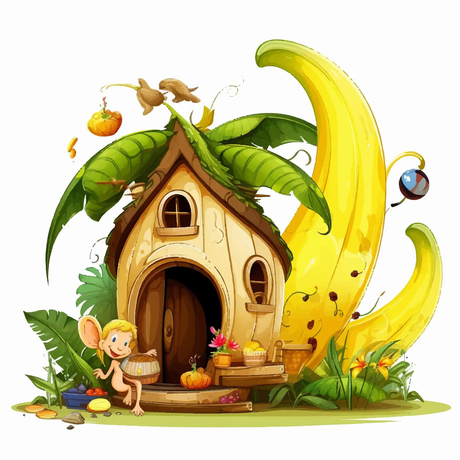 Whimsical Fairy with Insects by Banana House — free download from Dotvec