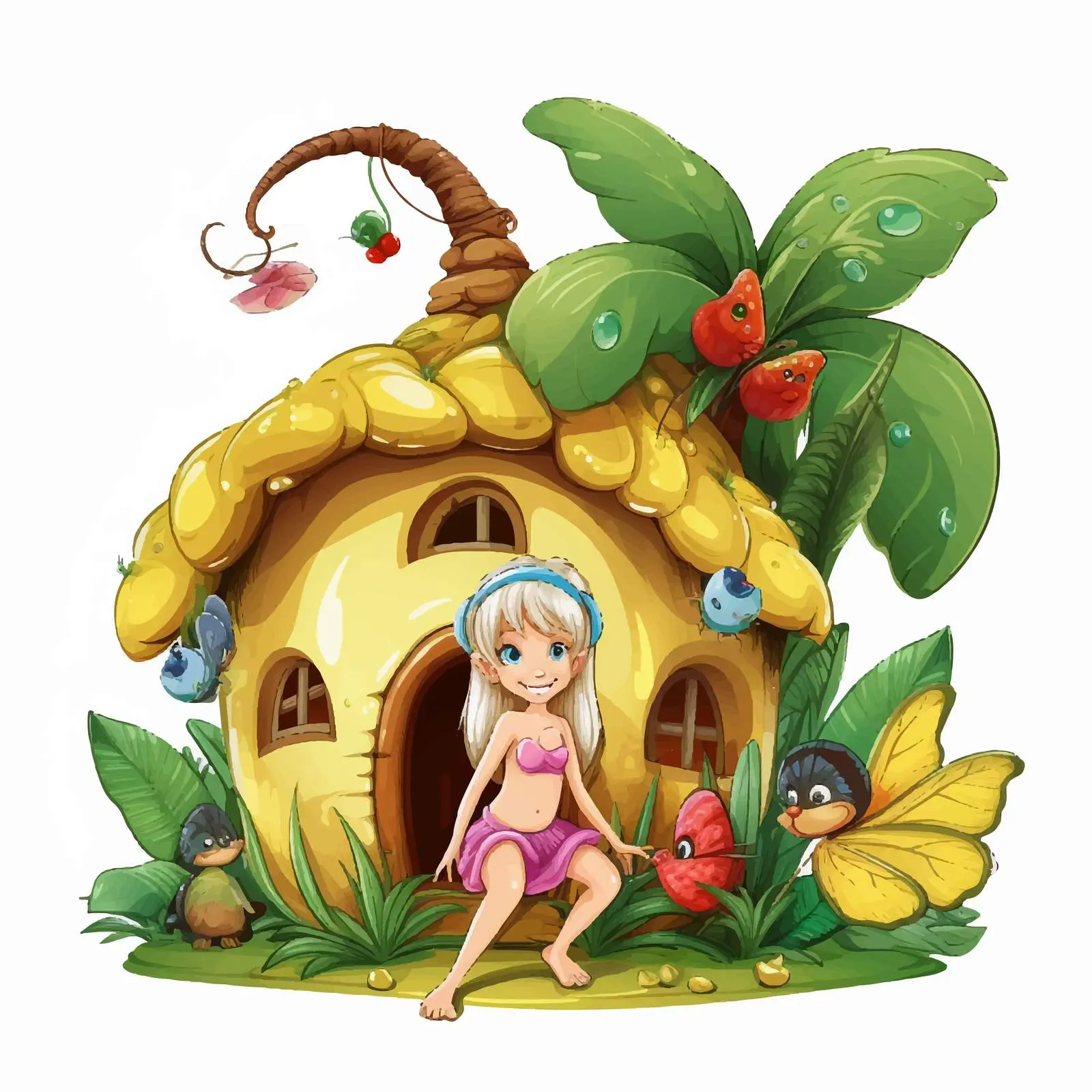 Fairy and Insects by Banana House Vector — free download from Dotvec