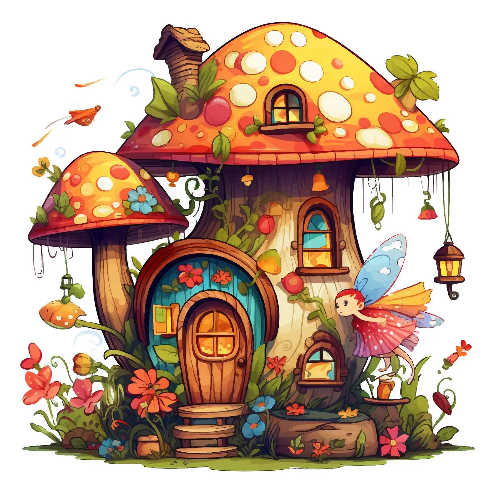Fairy and Insects by Whimsical House — free download from Dotvec