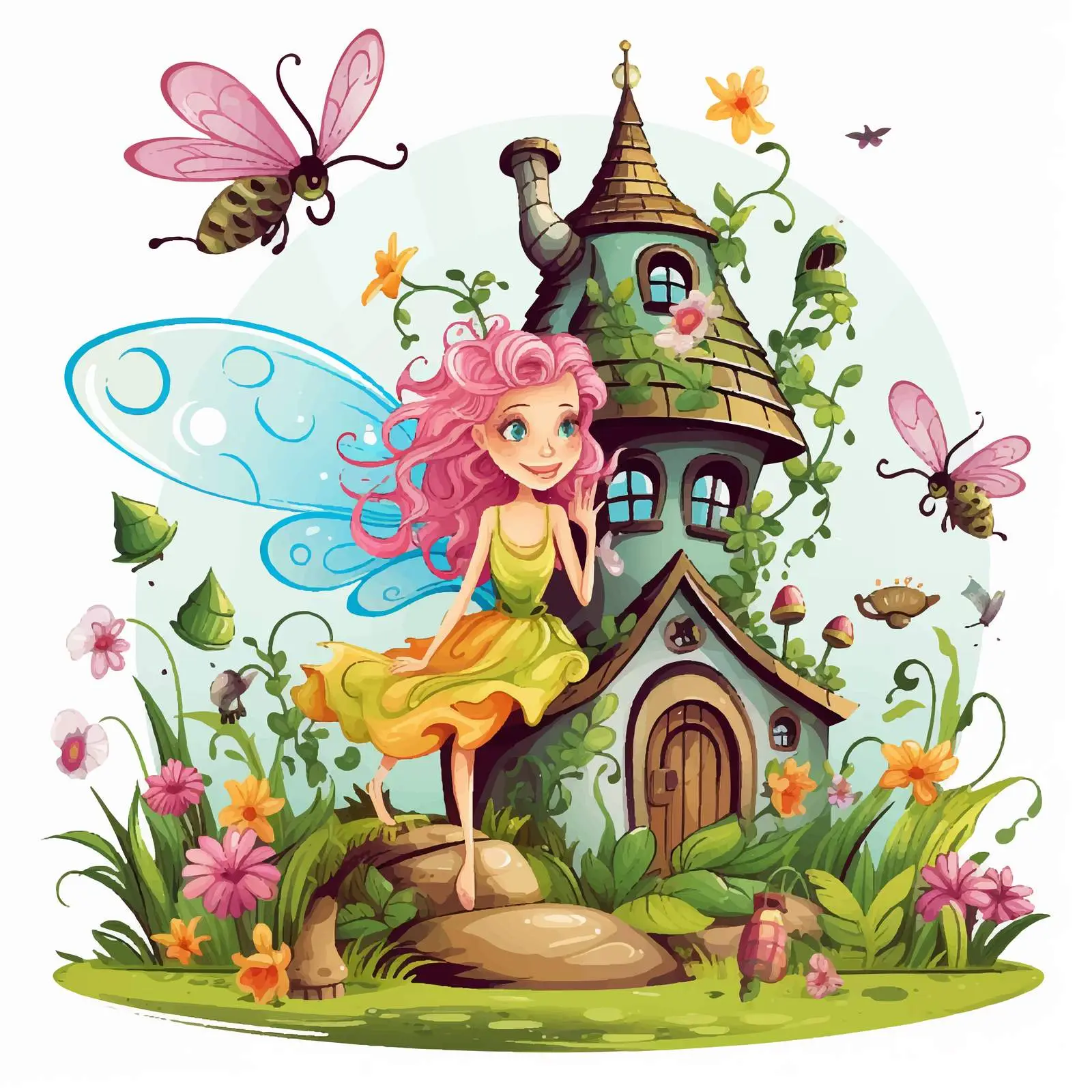 Fairy and Insects by Whimsical House — free download from Dotvec