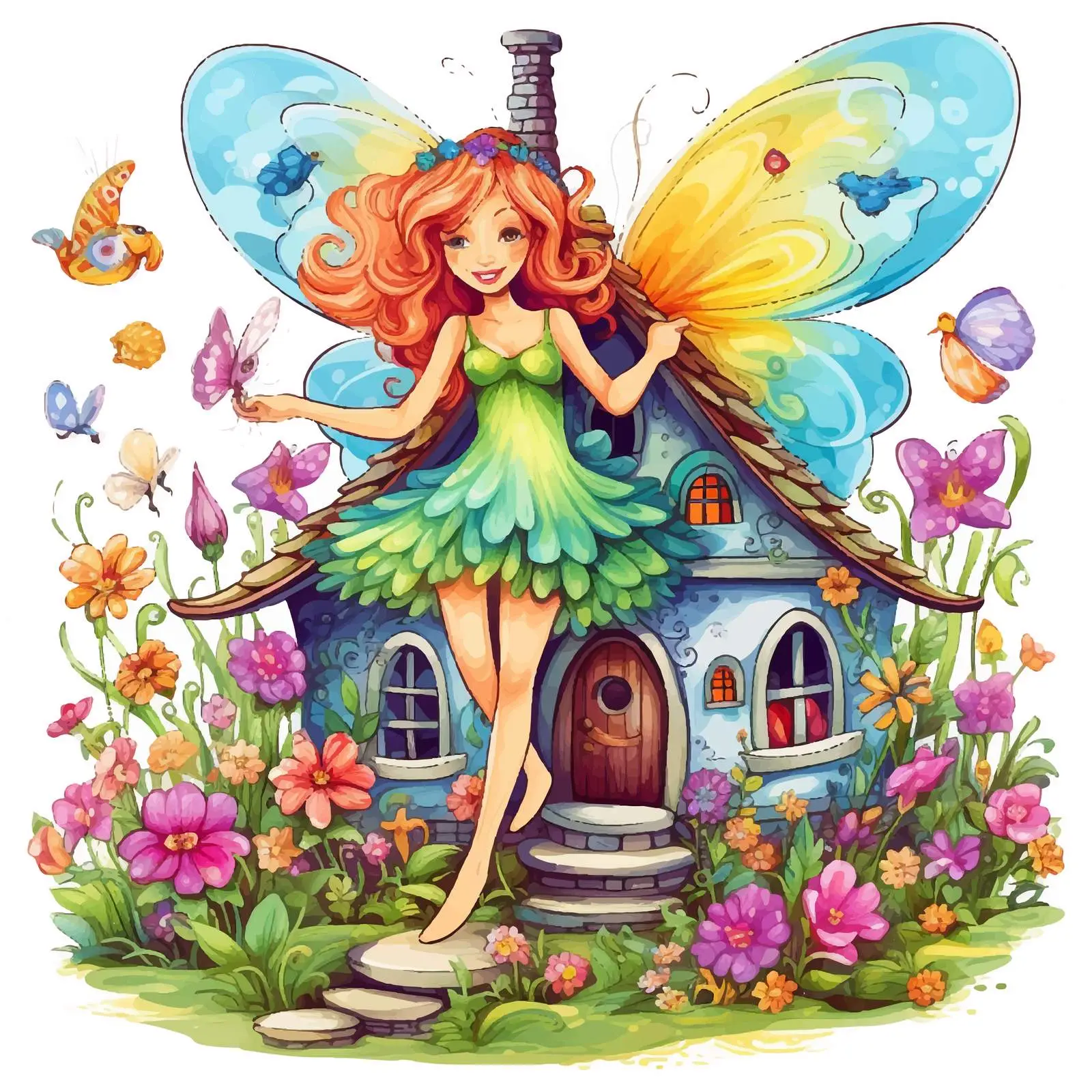 Fairy and Insects by Whimsical House — free download from Dotvec