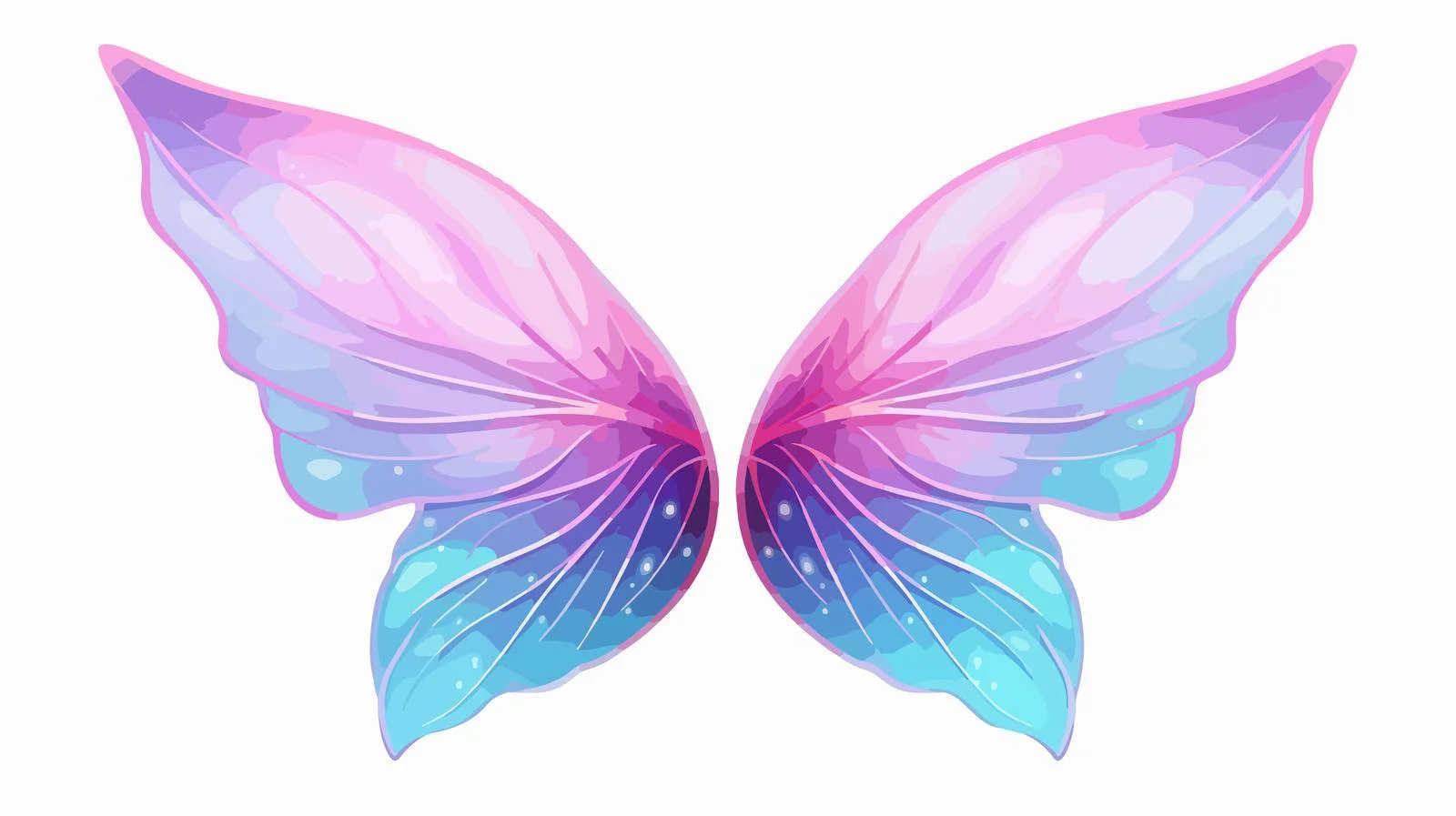 Elegant Fairy Wing Cartoon Illustration — free download from Dotvec