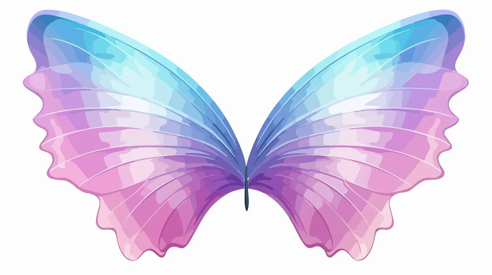 Ethereal Fairy Wing Cartoon Illustration — free download from Dotvec