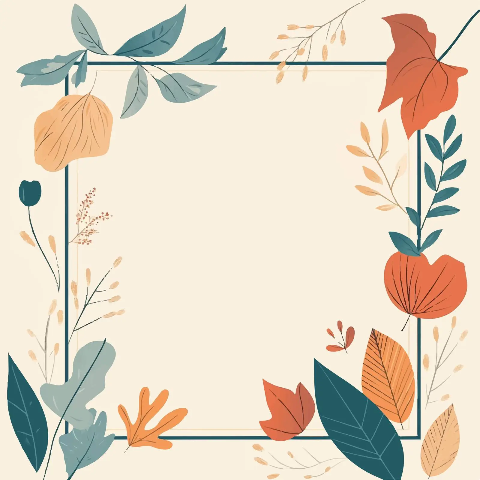 Autumn Leaf Framed Banner Design — free download from Dotvec