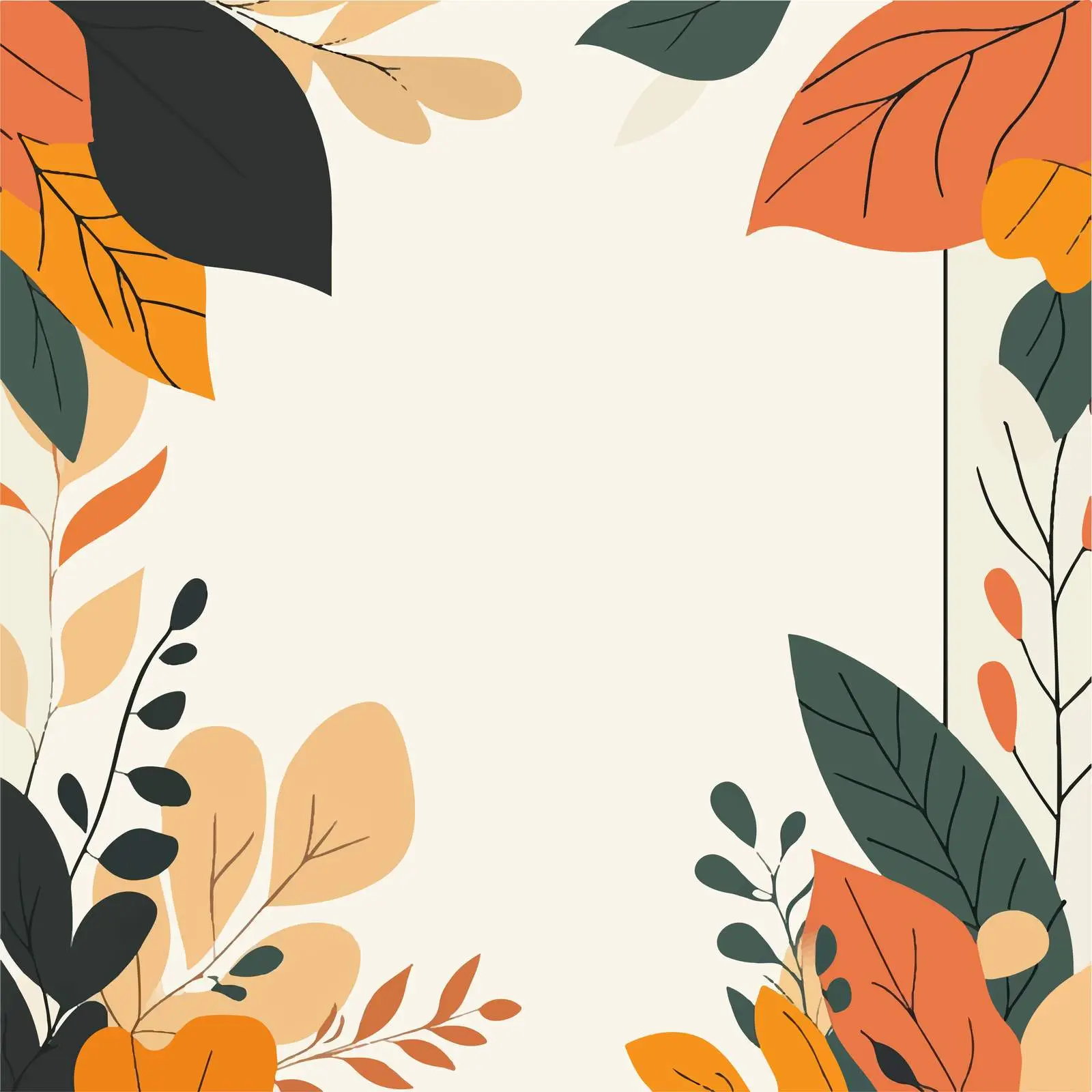 Autumn Leaf Framed Banner Design — free download from Dotvec