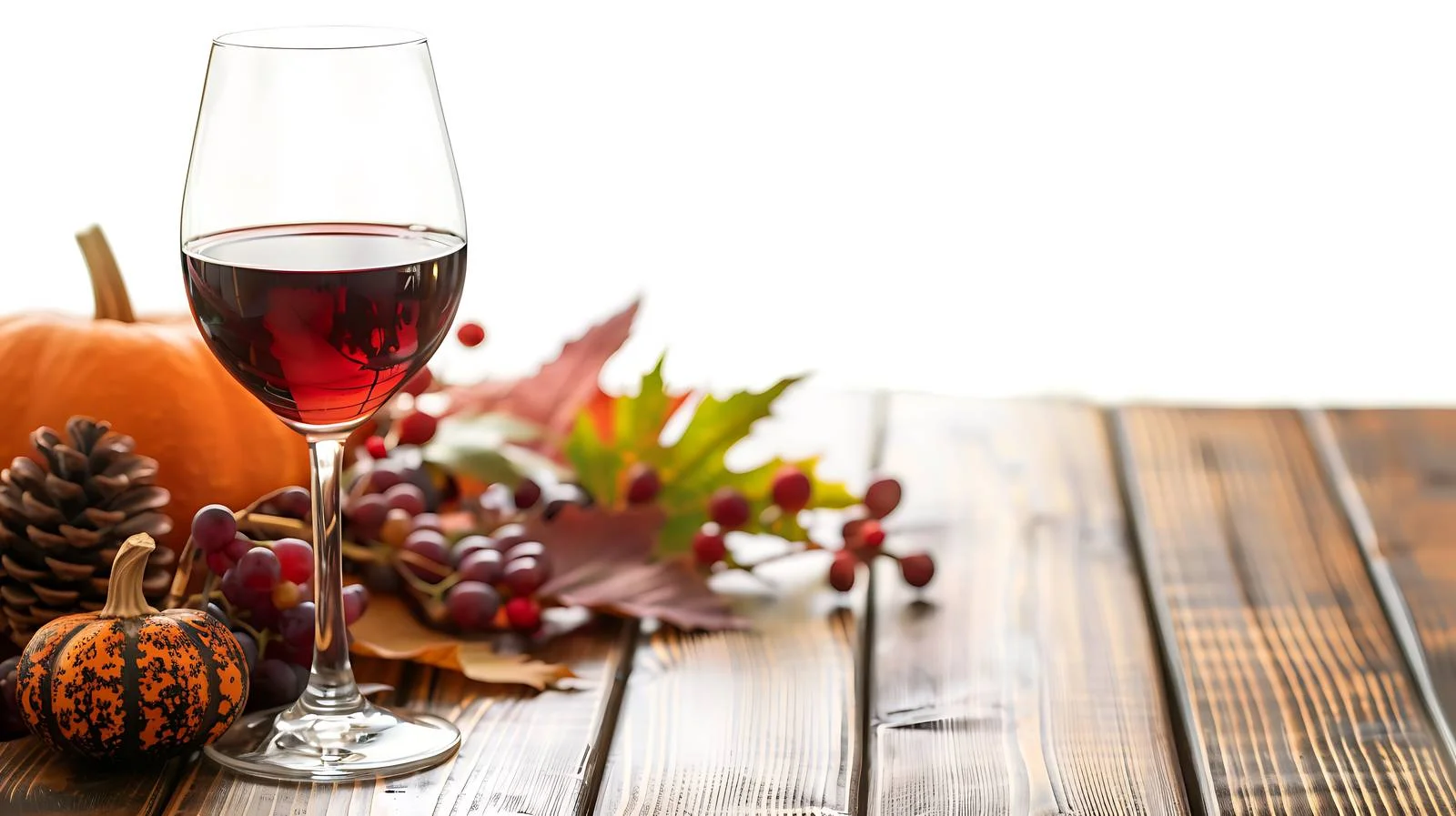 Elegant Fall Dining Setting with Wine Glass — free download from Dotvec