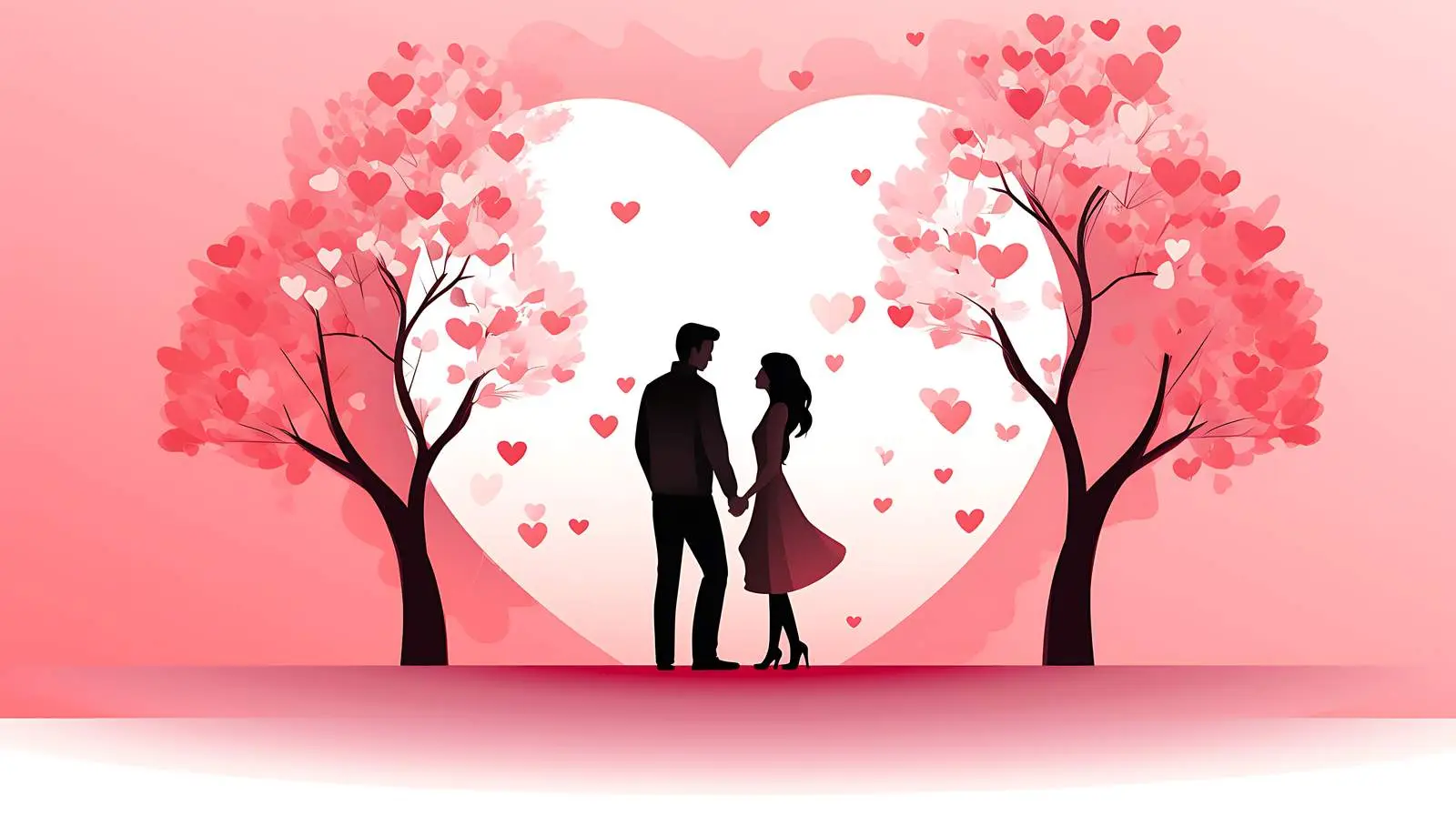 Valentine's Day Couple Card Template — free download from Dotvec