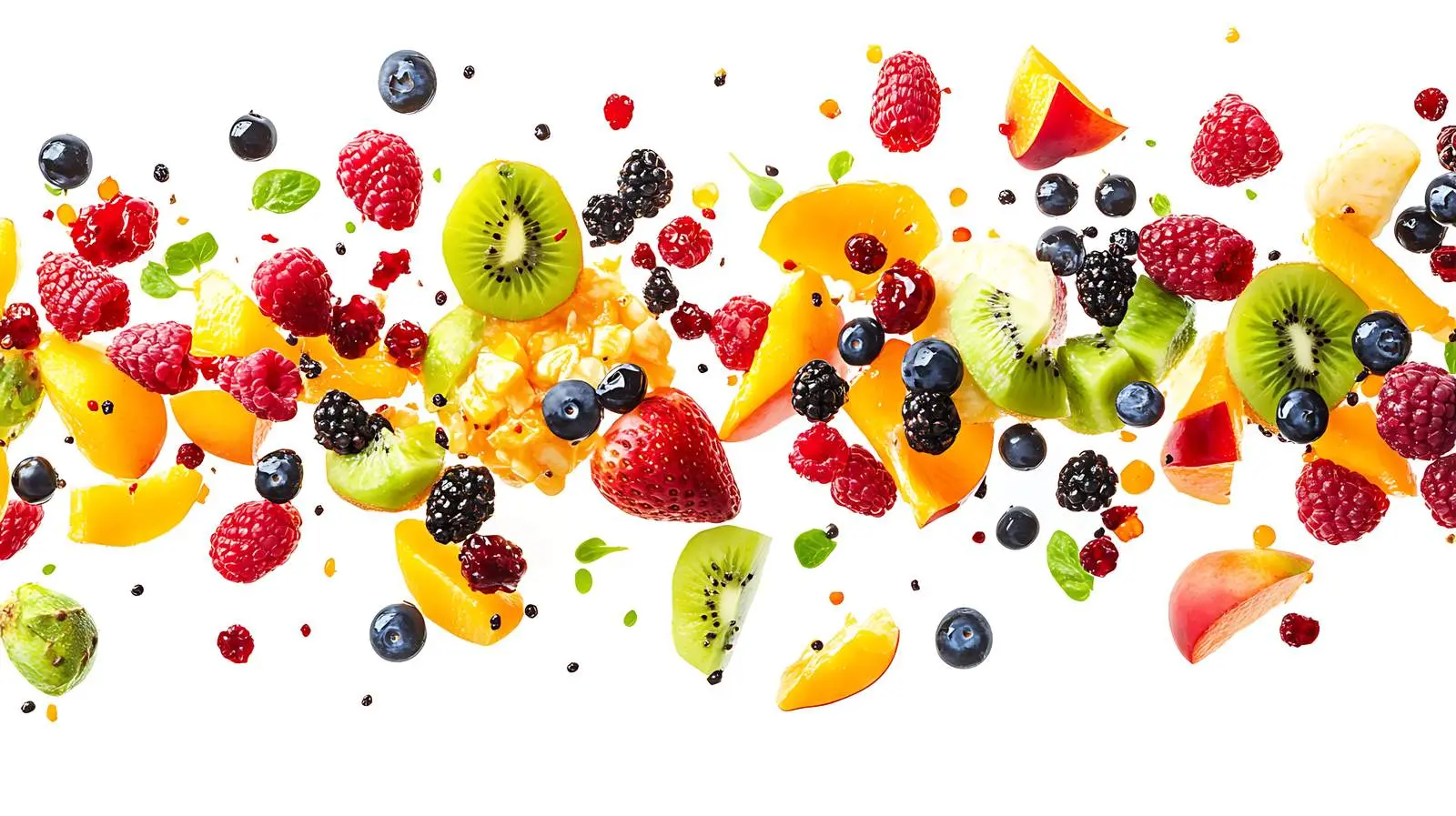 Fresh Fruit Salad on White Background — free download from Dotvec