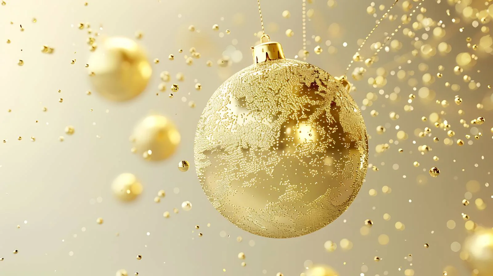 Elegant 3D Golden Christmas Ball Pattern — free download from Dotvec