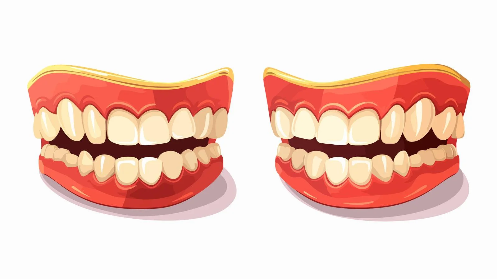 Humorous False Teeth Cartoon Illustration — free download from Dotvec