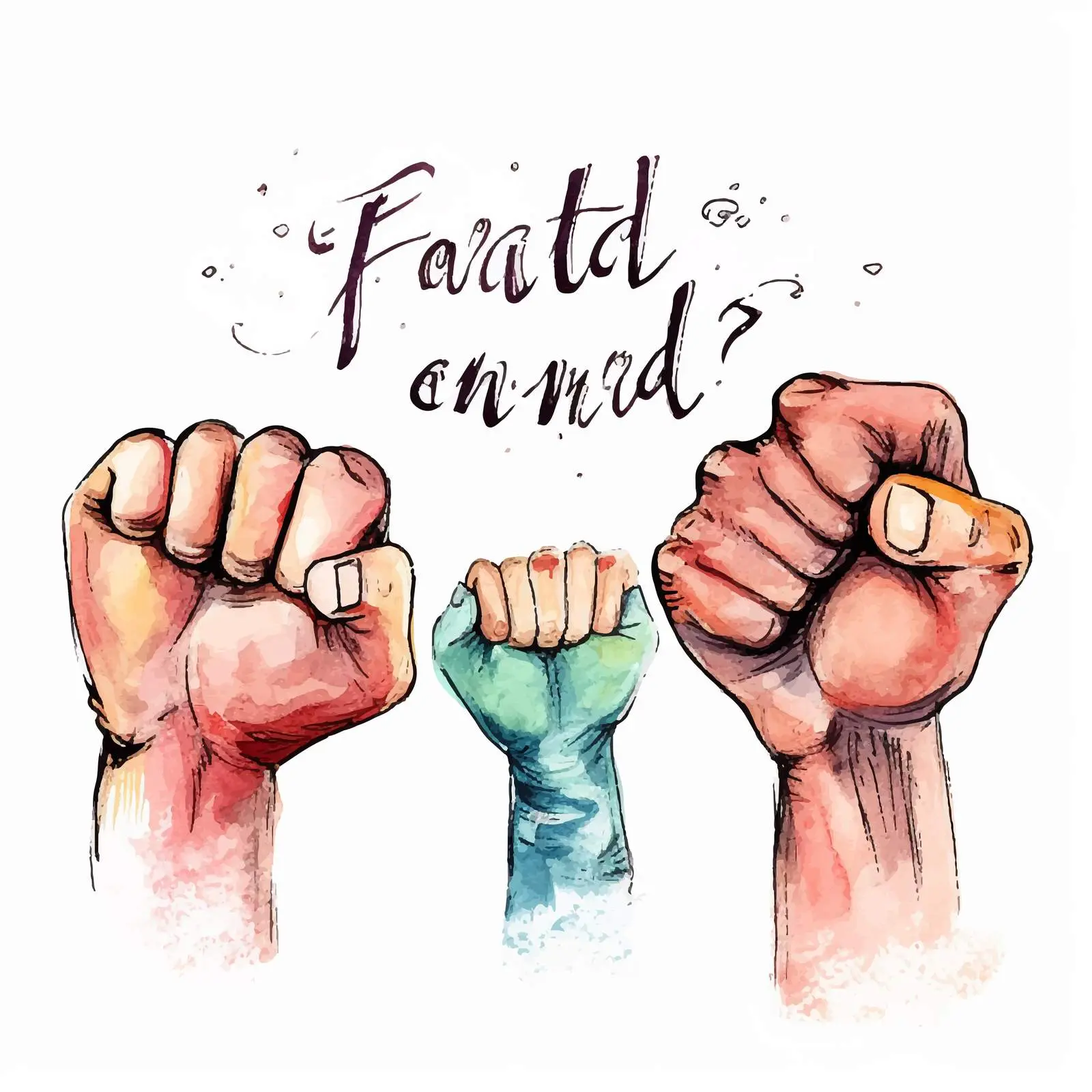 Cartoon Family Handwritten Lettering with Children's Hands — free download from Dotvec