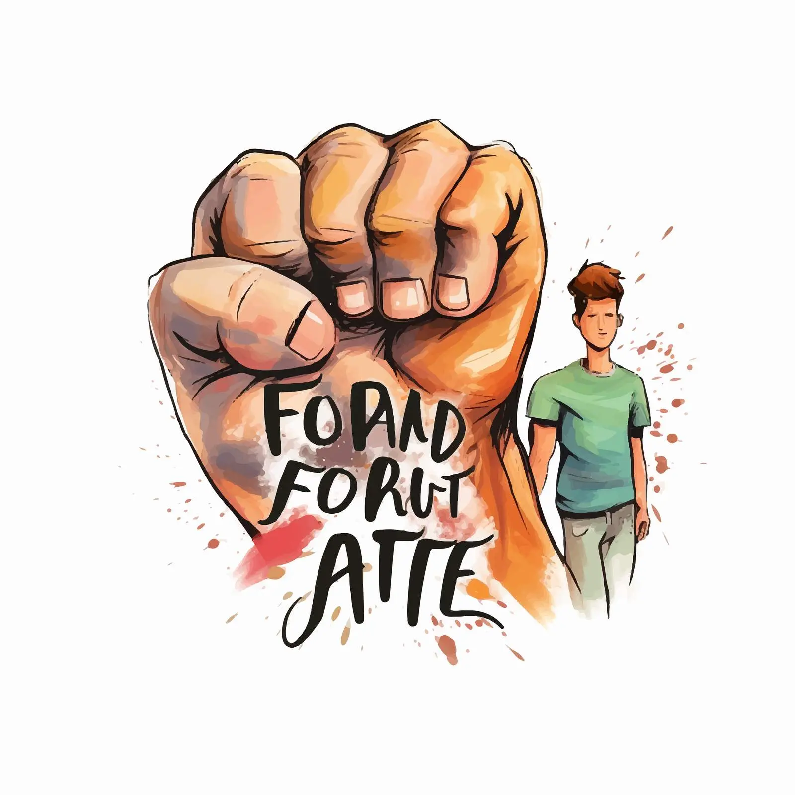 Children Holding Handwritten Lettering Cartoon — free download from Dotvec