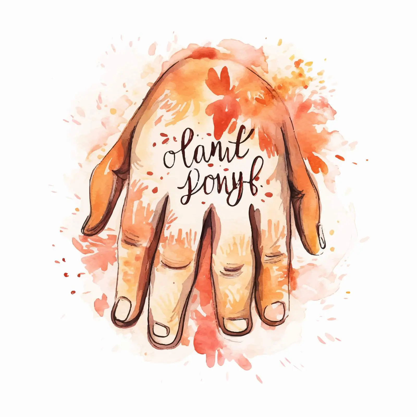 Family Handwritten Lettering with Parents and Child Hands — free download from Dotvec