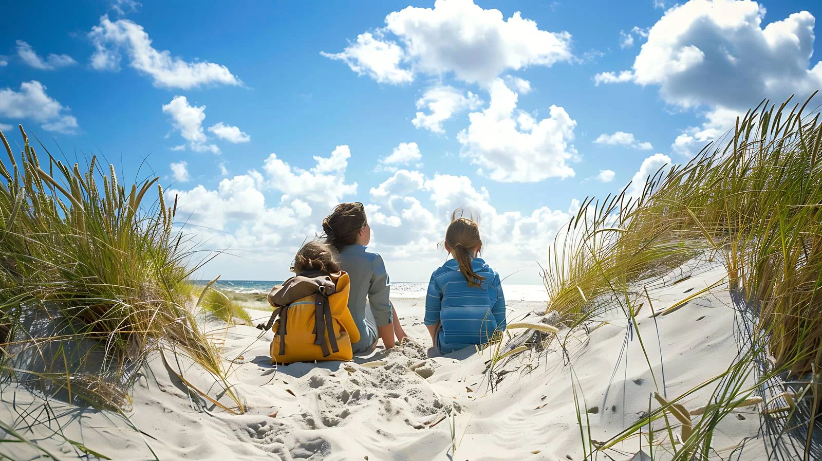 Family Beach Dune View Darss Mecklen — free download from Dotvec