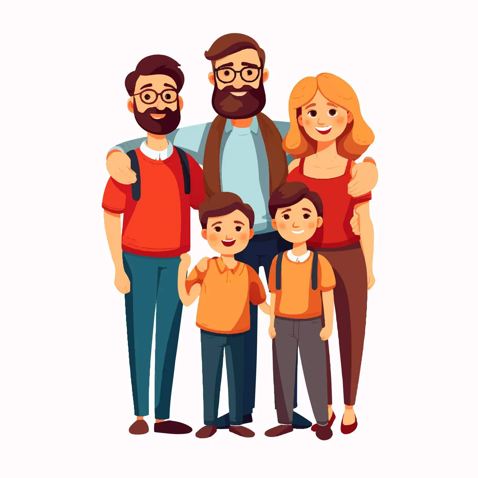 Family Photo Illustration on White Background — free download from Dotvec