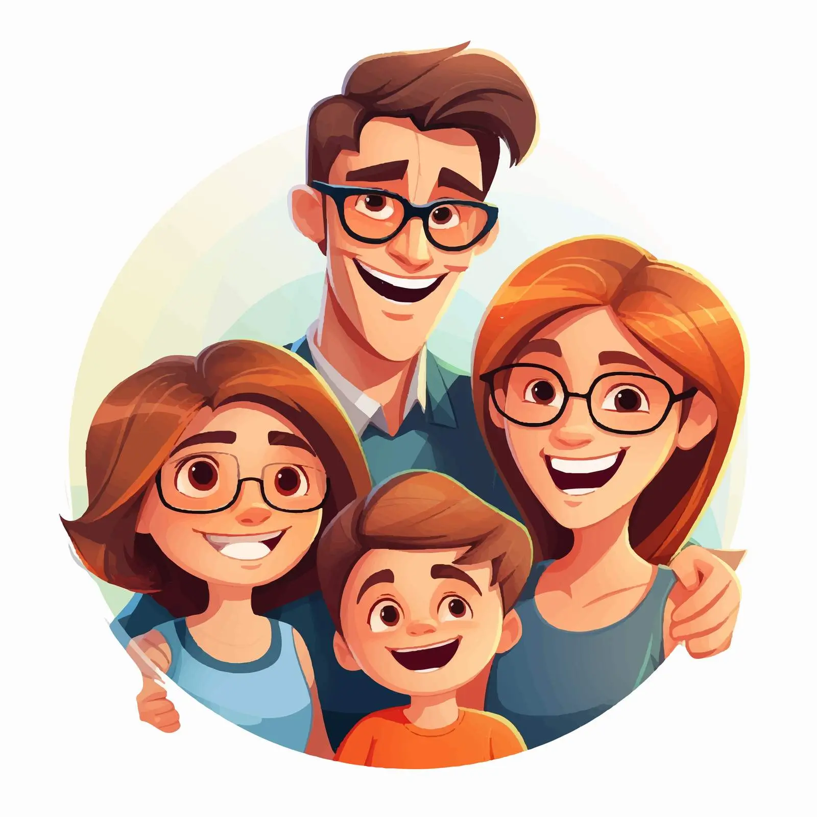 Family Photo Illustration on White Background — free download from Dotvec