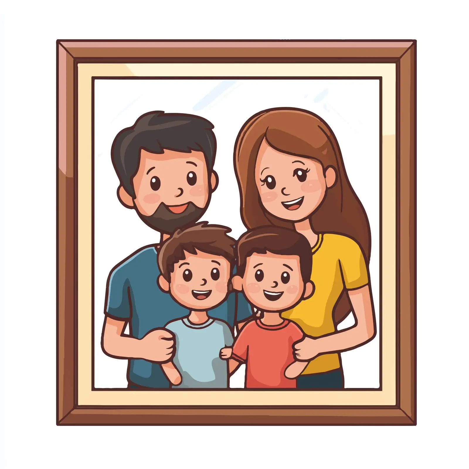 Family Cartoon Vector Illustration Isolated Design — free download from Dotvec