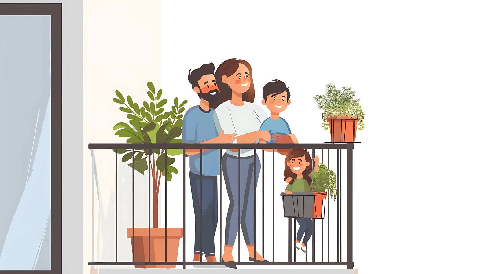 Family Time on Isolated Balcony — free download from Dotvec