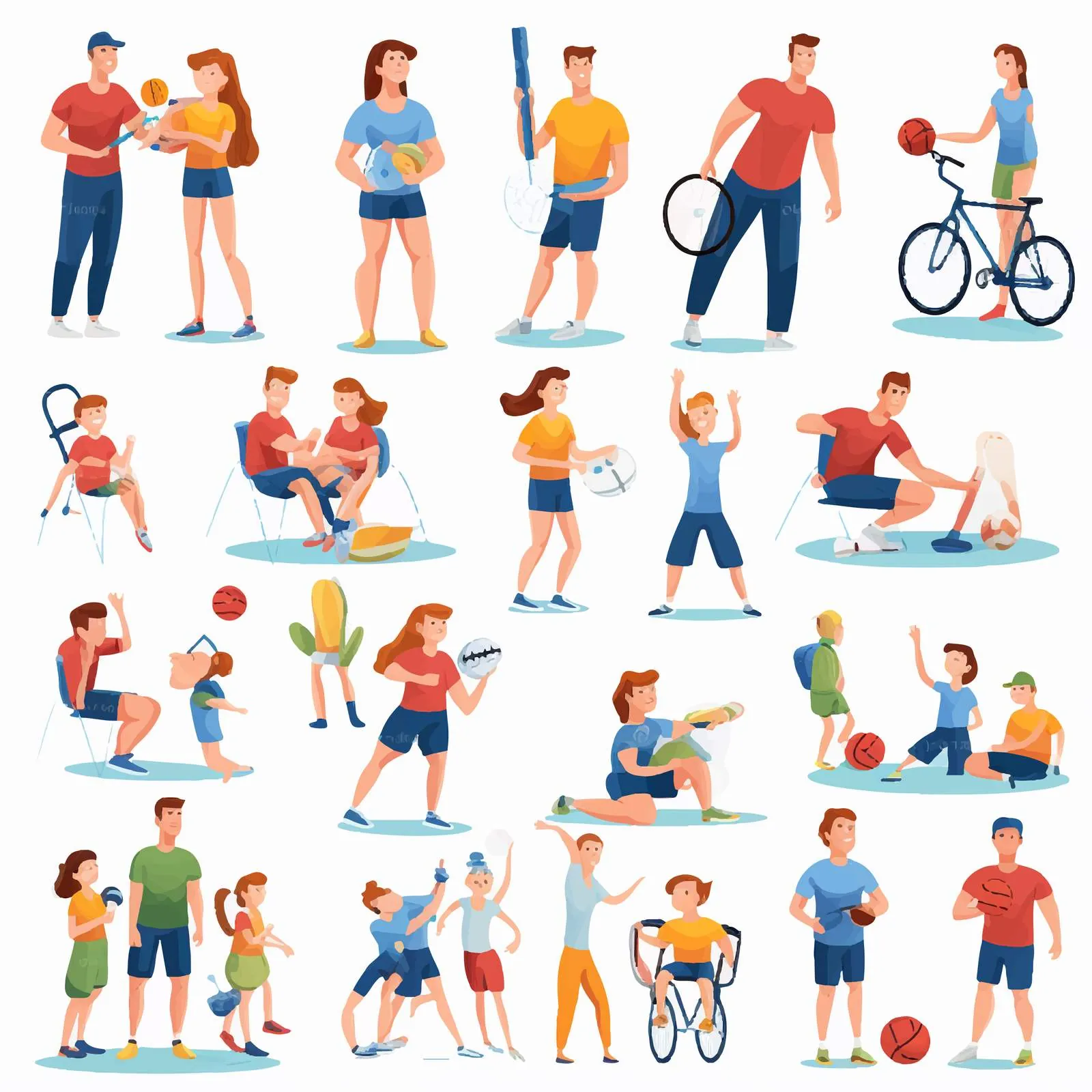 Family Sports Activities Collection for Parents — free download from Dotvec
