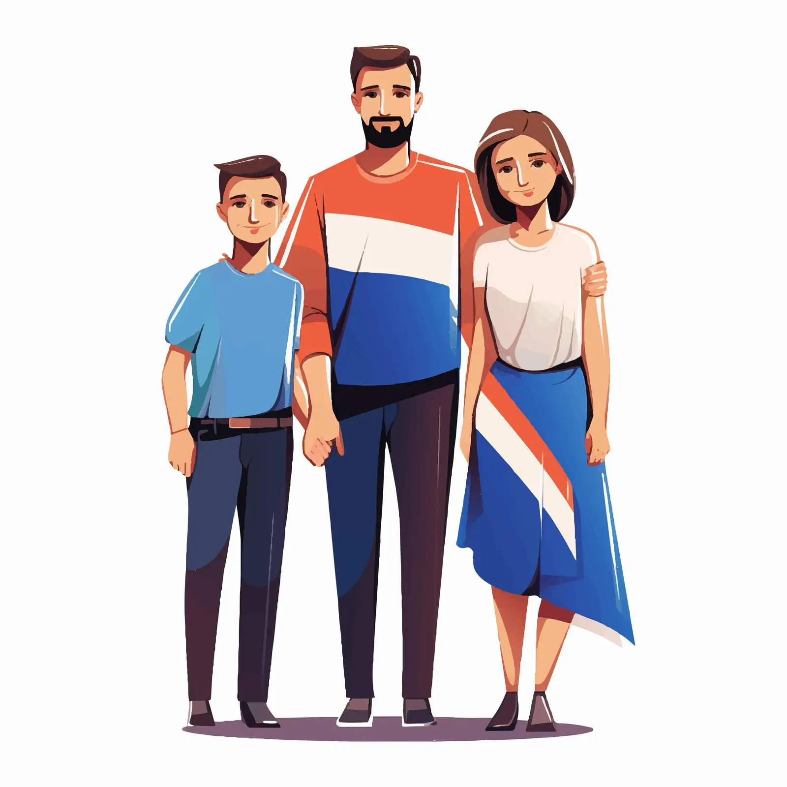 Family Sublimation Pack with National Flag Colors — free download from Dotvec