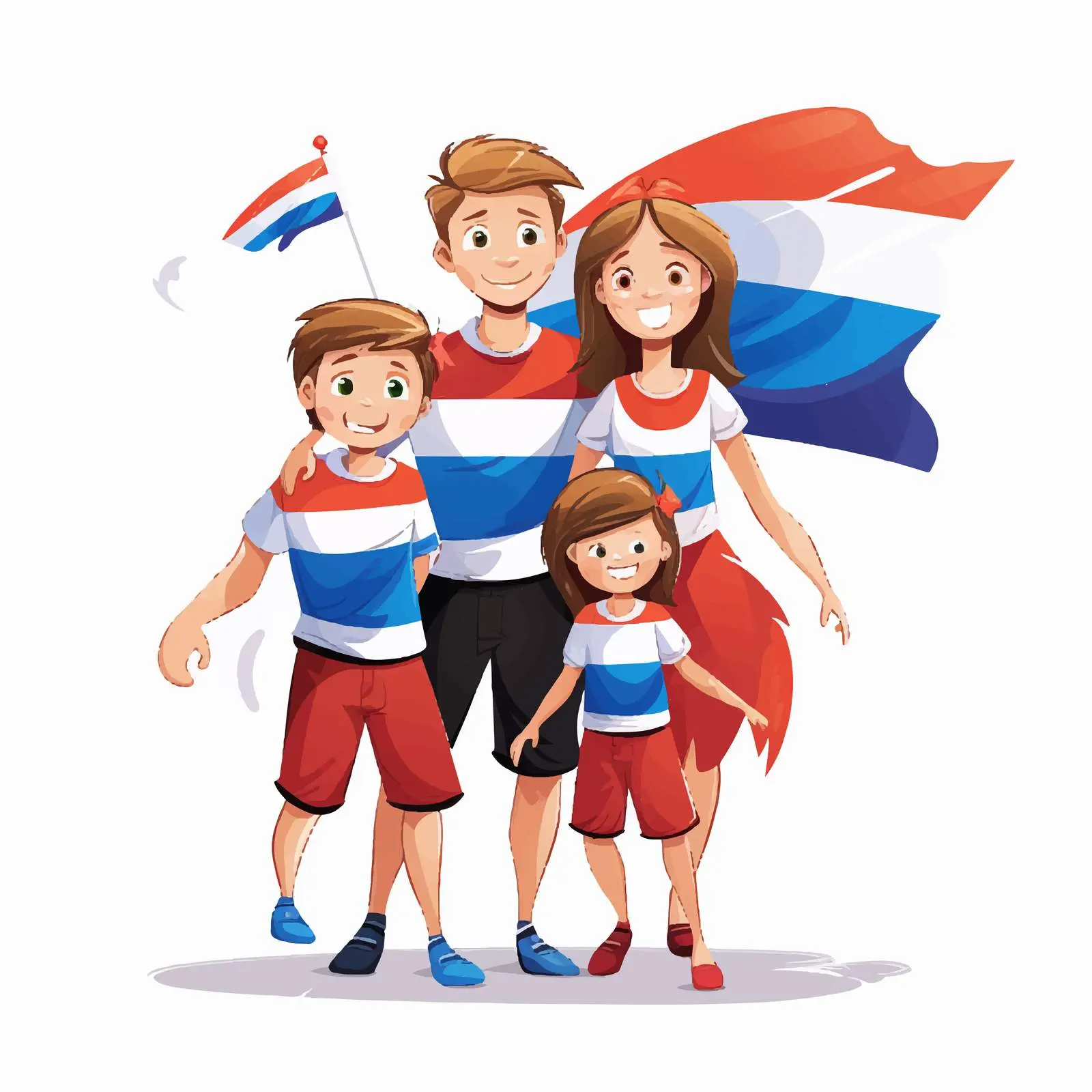 Family Sublimation Pack with National Flag Colors — free download from Dotvec