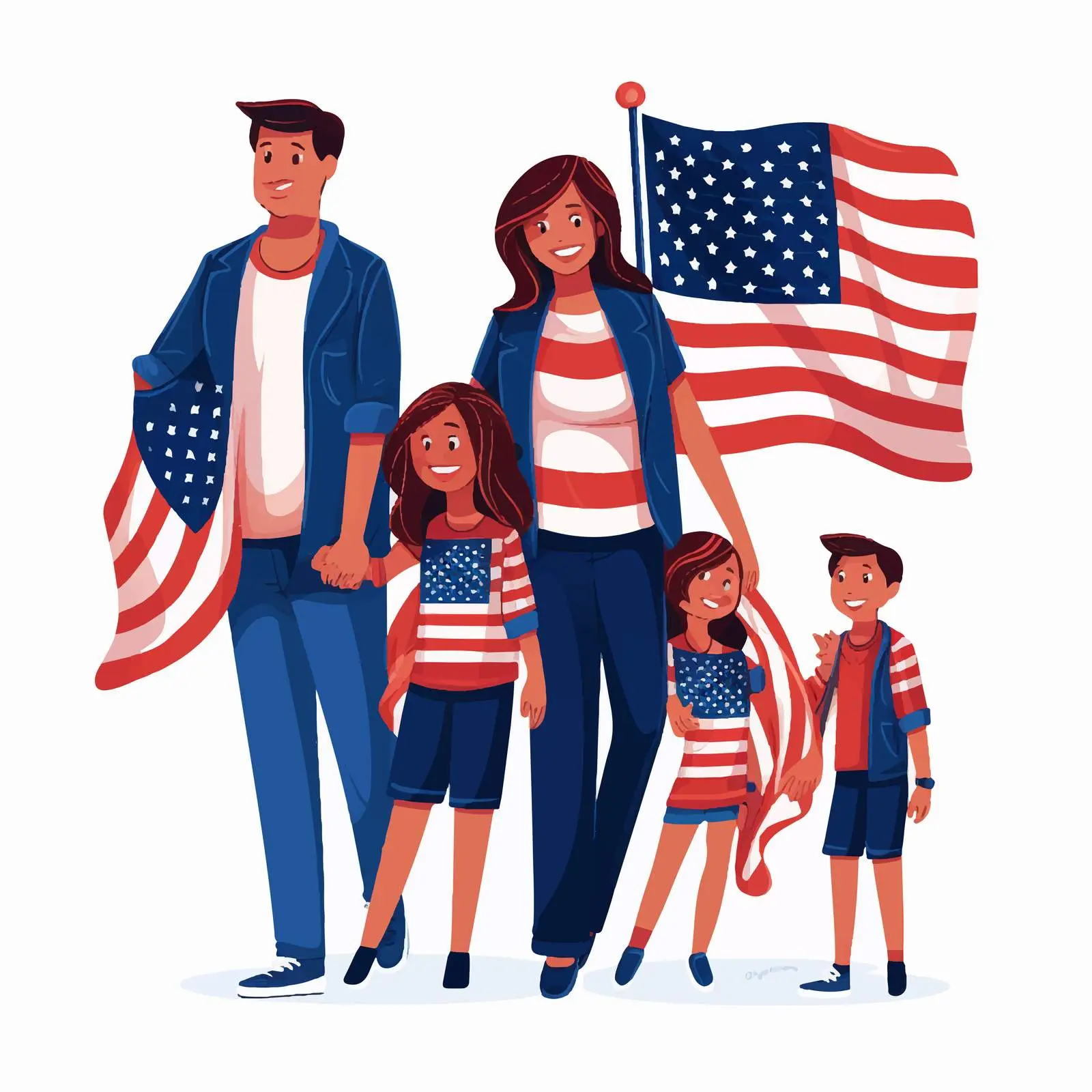 Family Sublimation Pack with National Flag Colors — free download from Dotvec