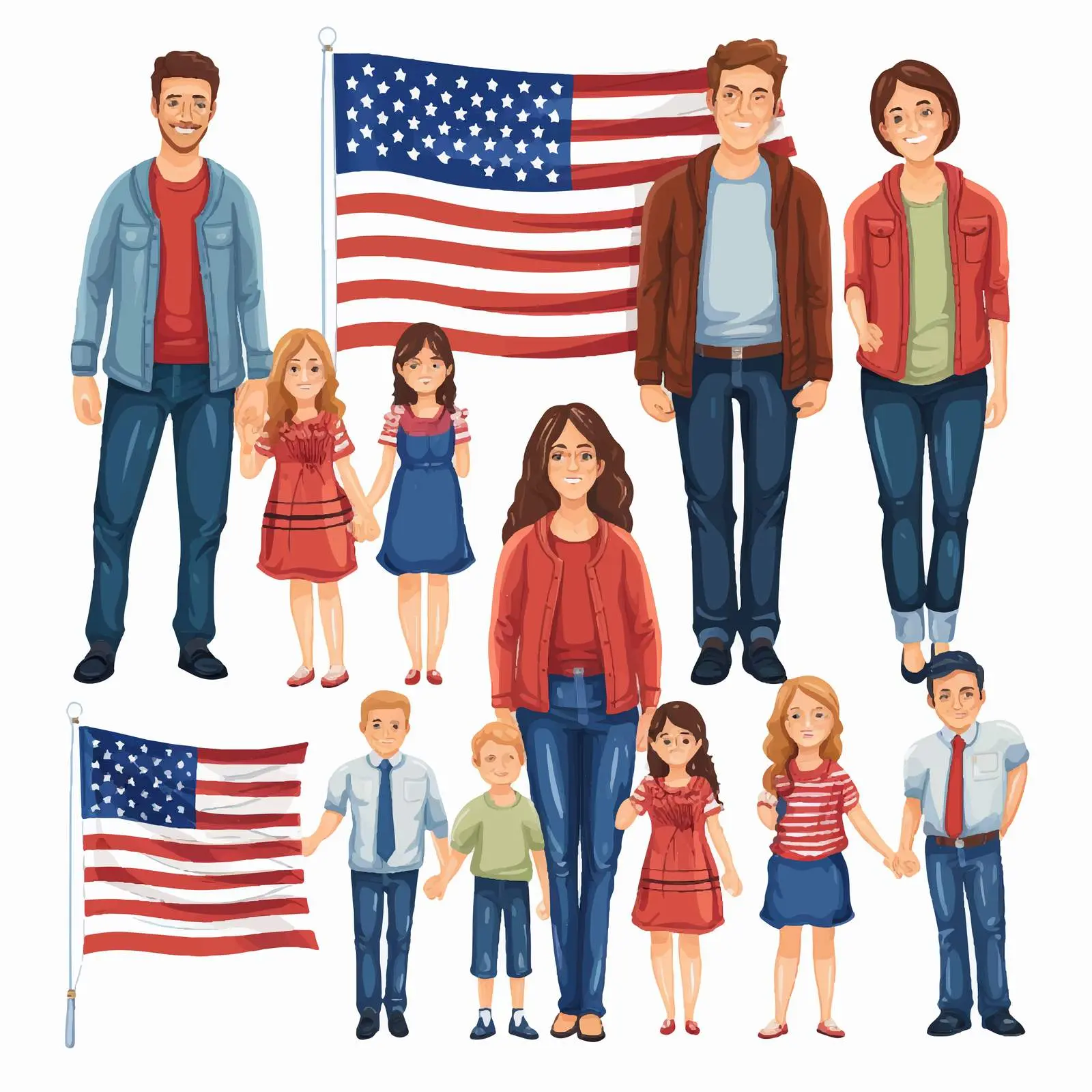 Family Sublimation Pack National Flag Colors — free download from Dotvec