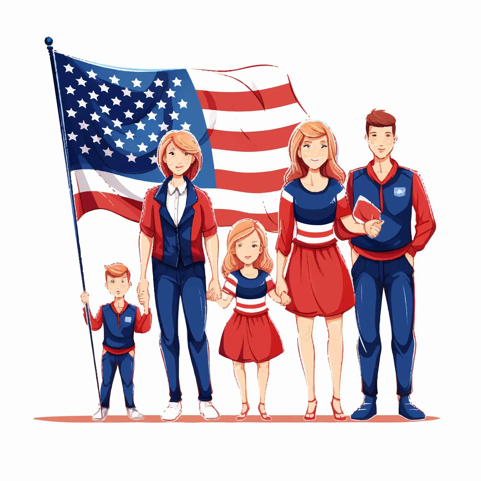 Family Sublimation Pack with National Flag Colors — free download from Dotvec