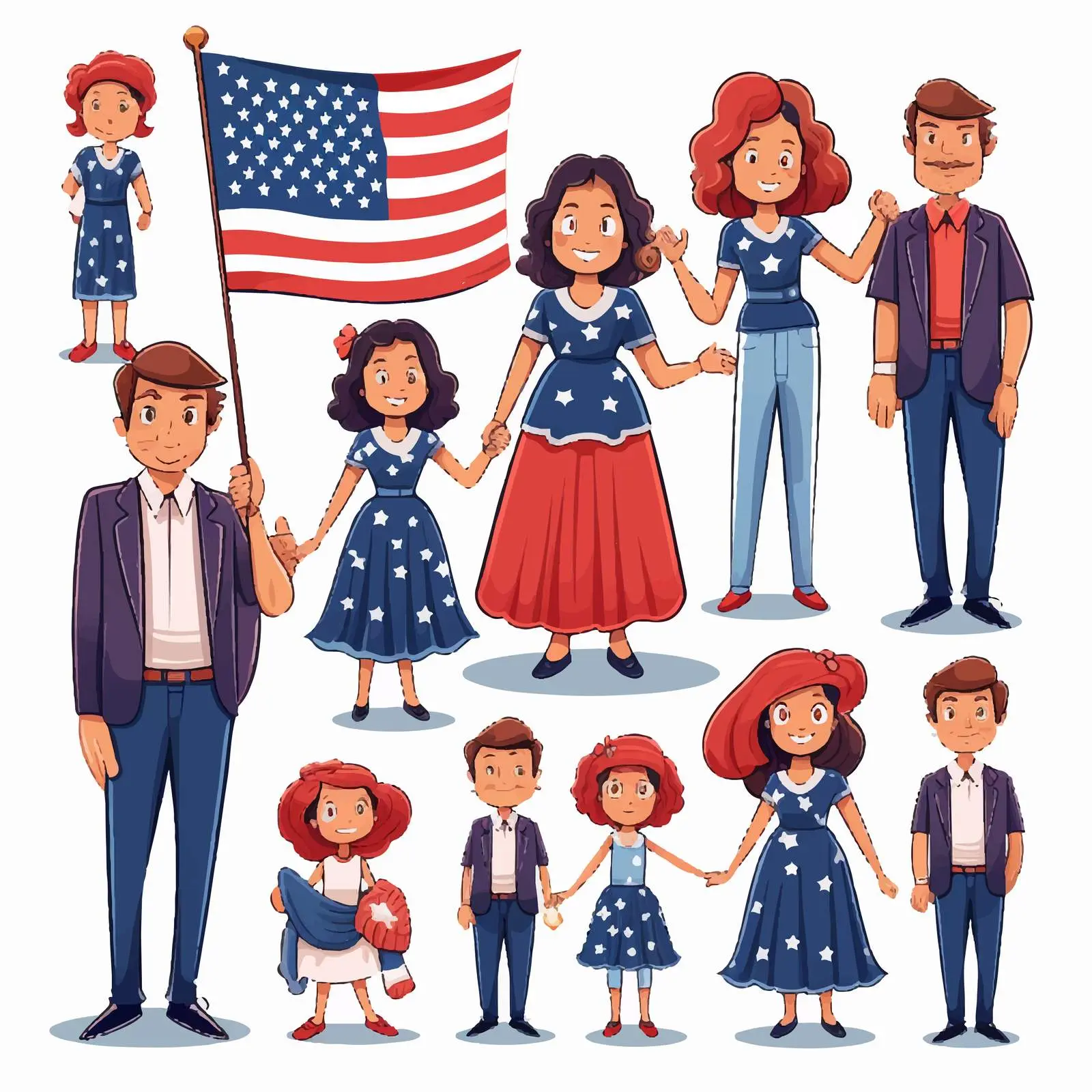 Family Sublimation Pack with Flag Colors — free download from Dotvec